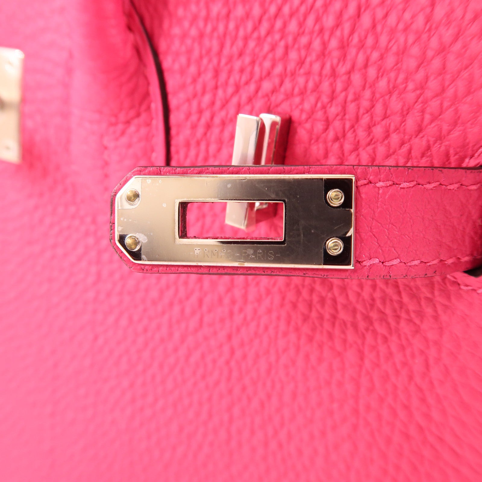 HERMES Togo皮革Birkin 25銀扣手挽袋Rose Mexico