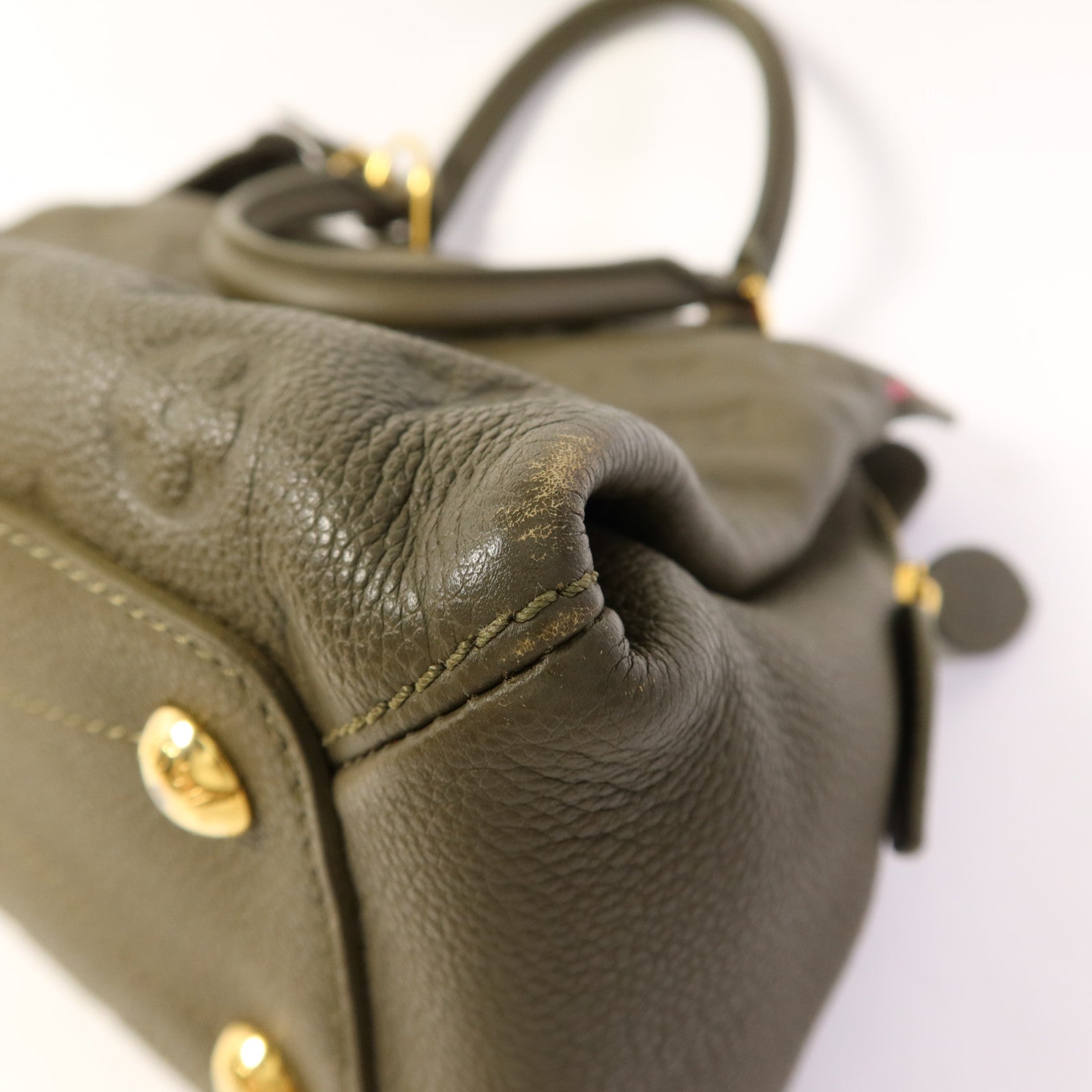 LOUIS VUITTON Monogram Empreinte Vosges MM金扣手挽肩背兩用袋