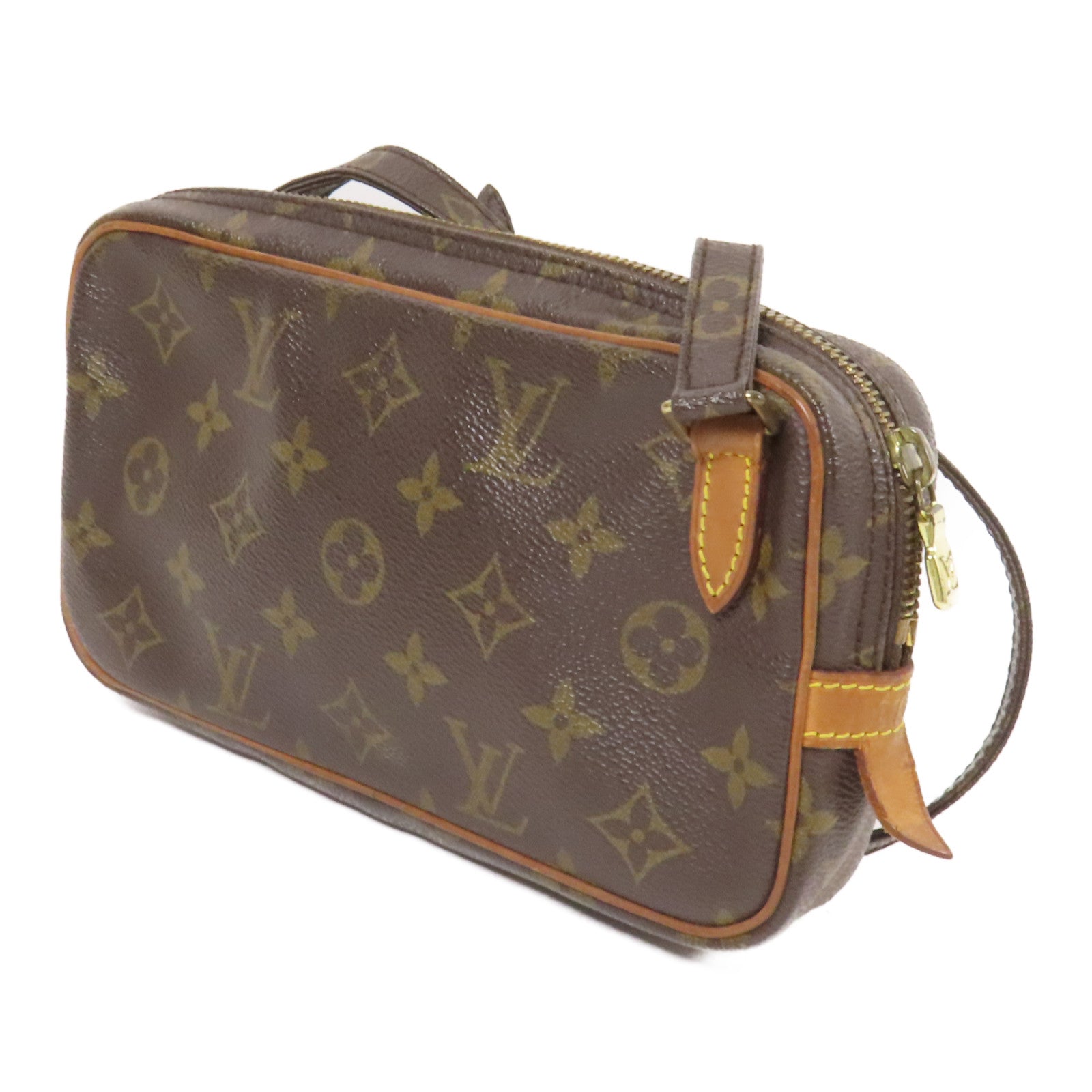 LOUIS VUITTON Monogram Marly Bandouliere金扣肩背袋棕色