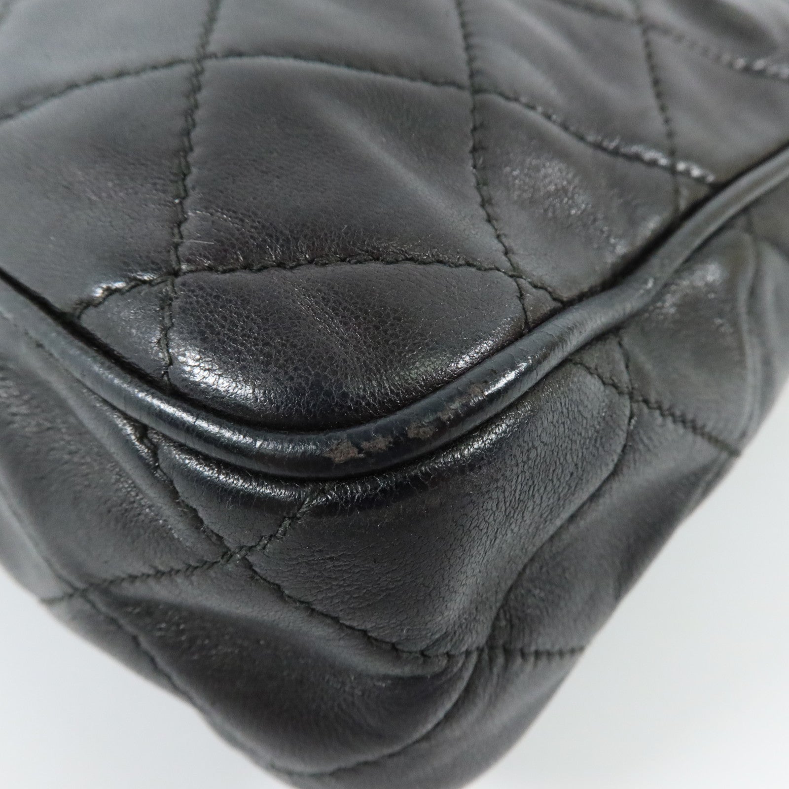 CHANEL 羊皮皮革Vintage金扣鏈帶肩背袋