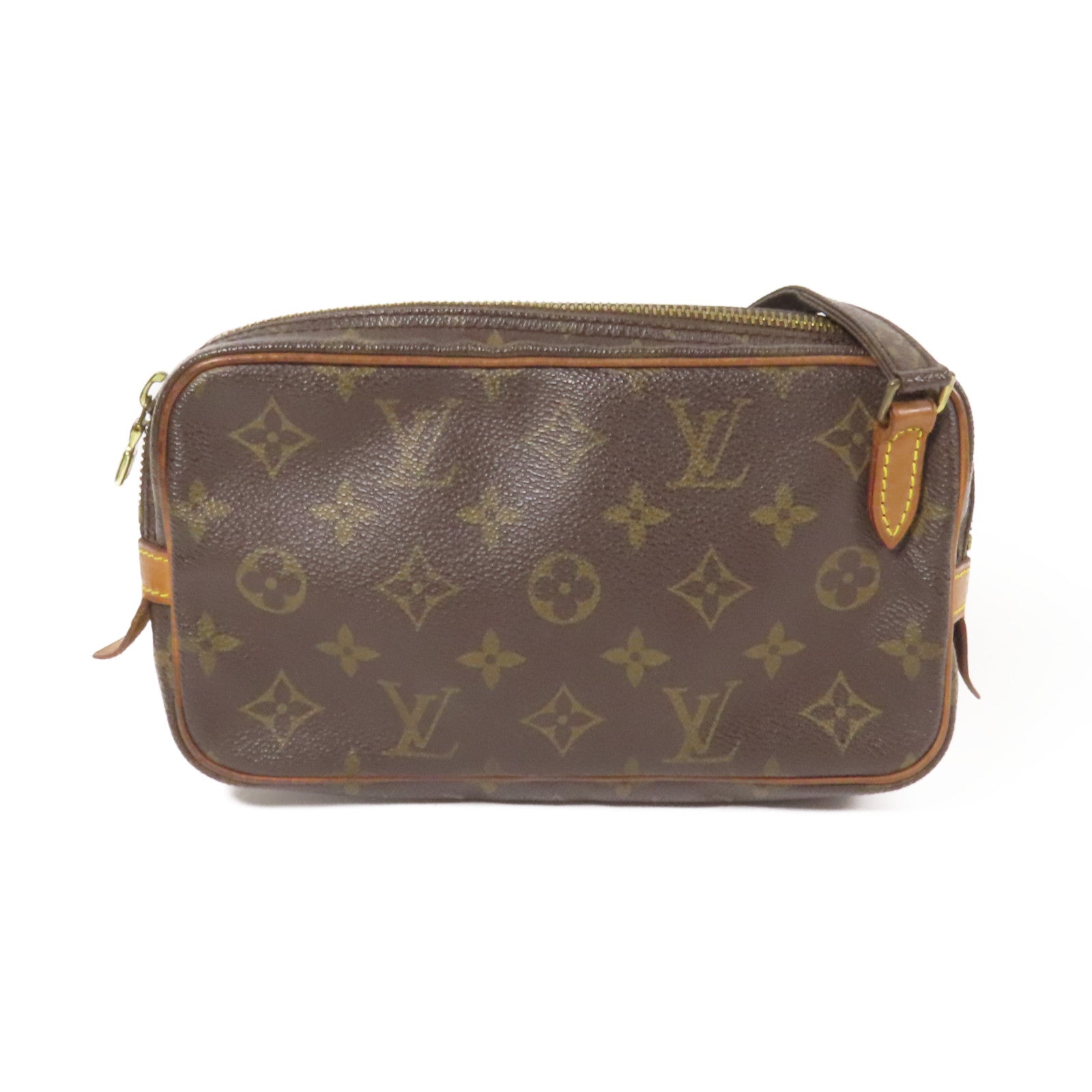LOUIS VUITTON Monogram Marly Bandouliere金扣肩背袋棕色