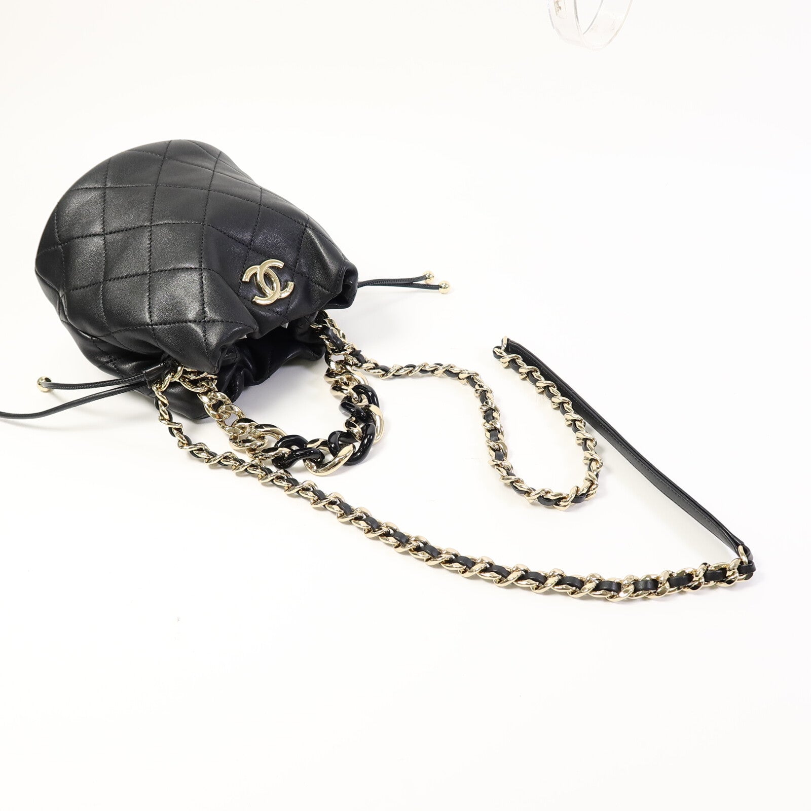 CHANEL 【激減優惠】羊皮皮革Bucket Bag手挽肩背兩用袋