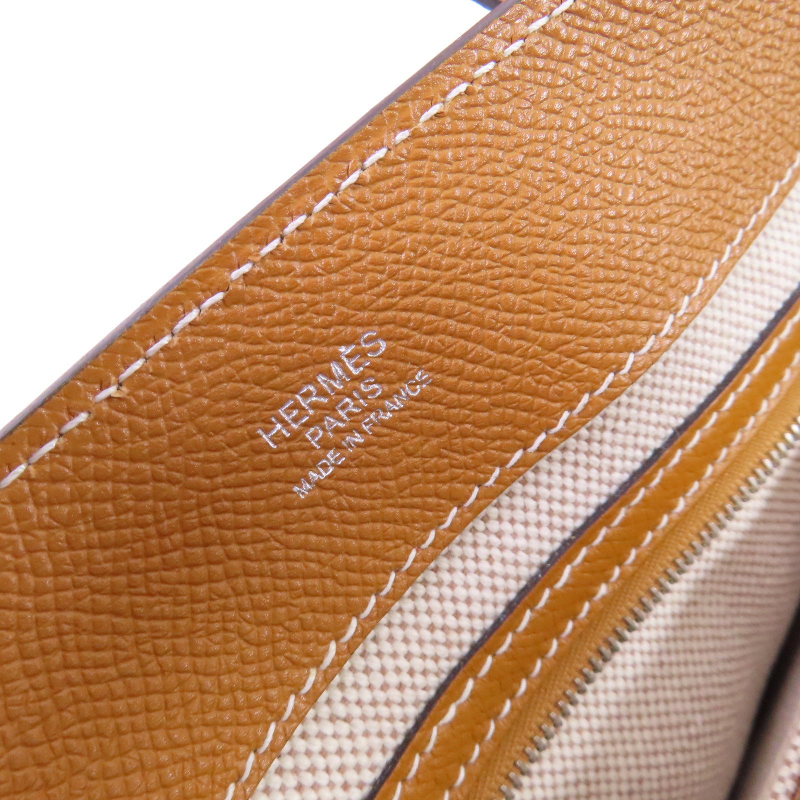 HERMES Epsom皮革/Evercolor皮革Maxi Box Tote Bag銀扣手挽袋Gold金棕色