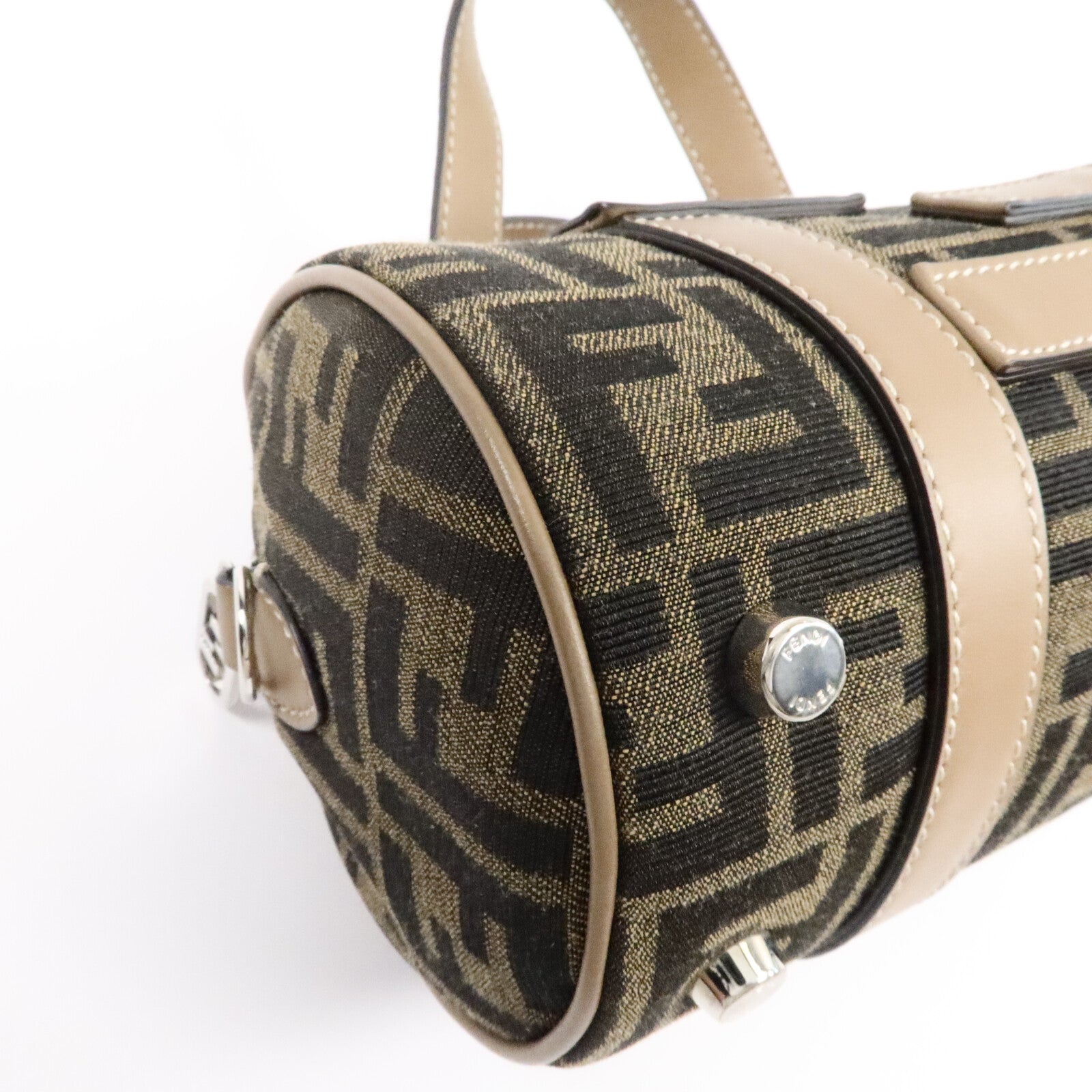 FENDI 帆布Zucca Small Boston手挽肩背兩用袋