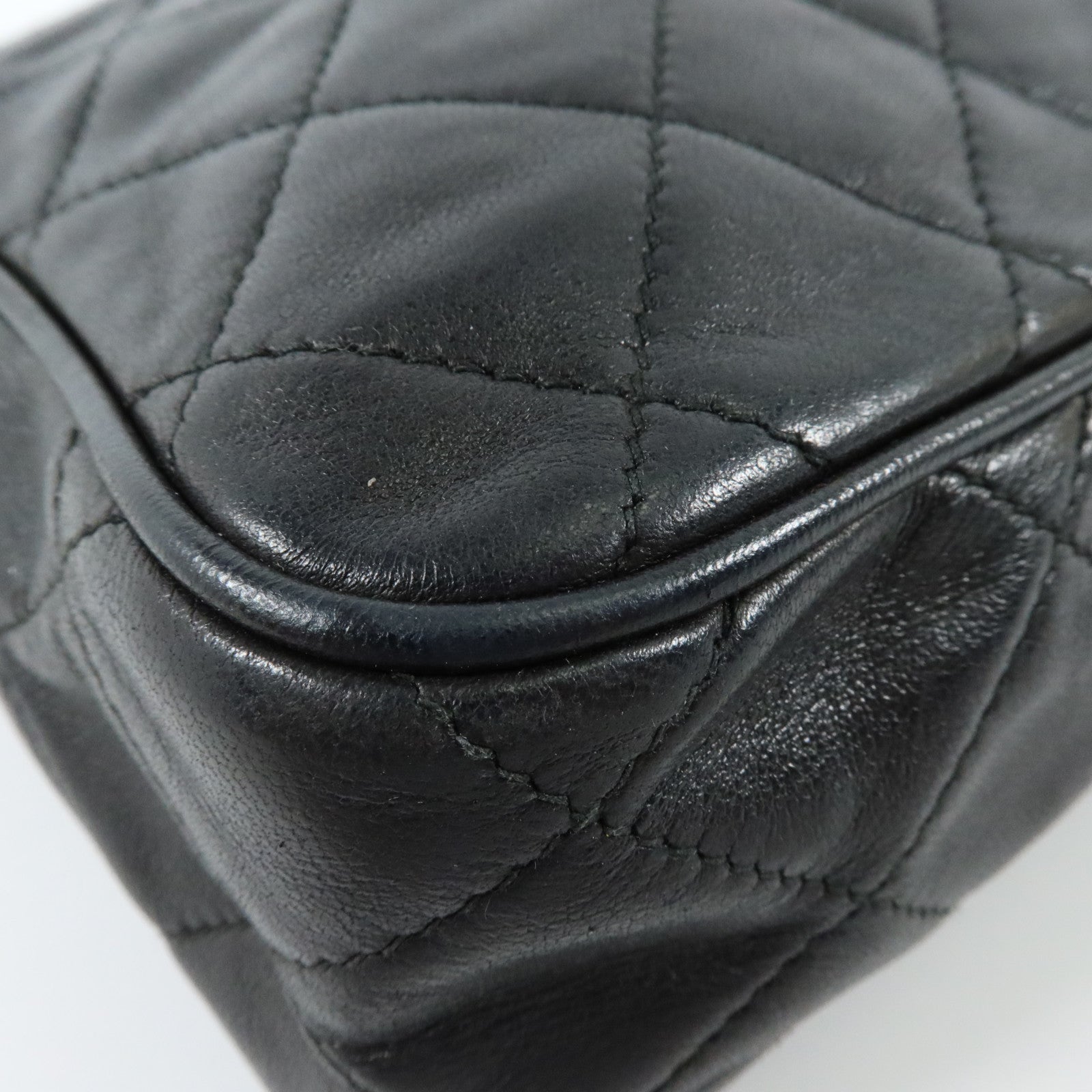 CHANEL 羊皮皮革Vintage金扣鏈帶肩背袋