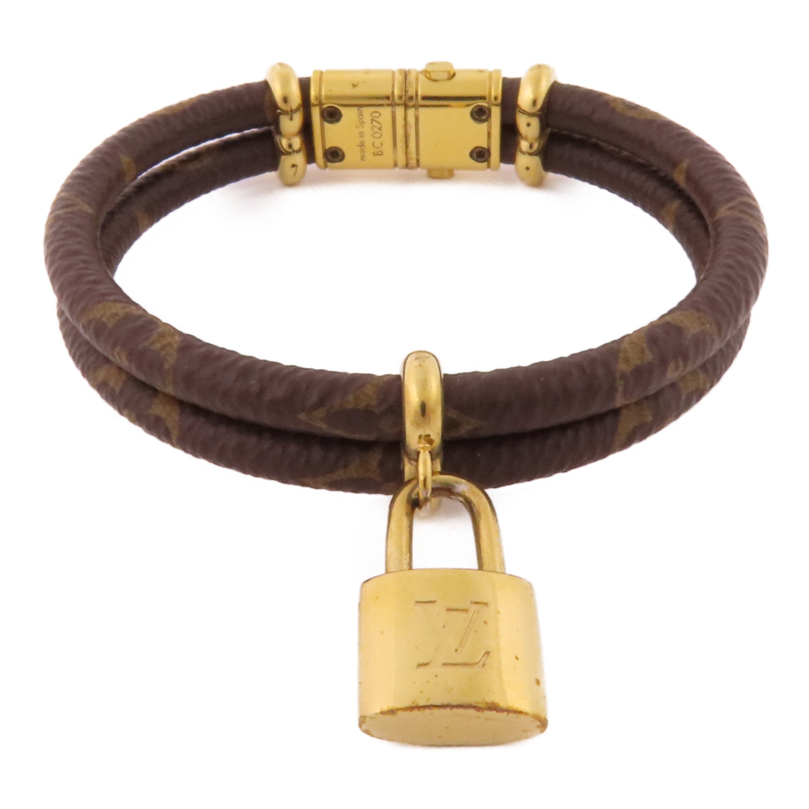 LOUIS VUITTON Monogram Keep It Twice Bracelet金扣手鐲