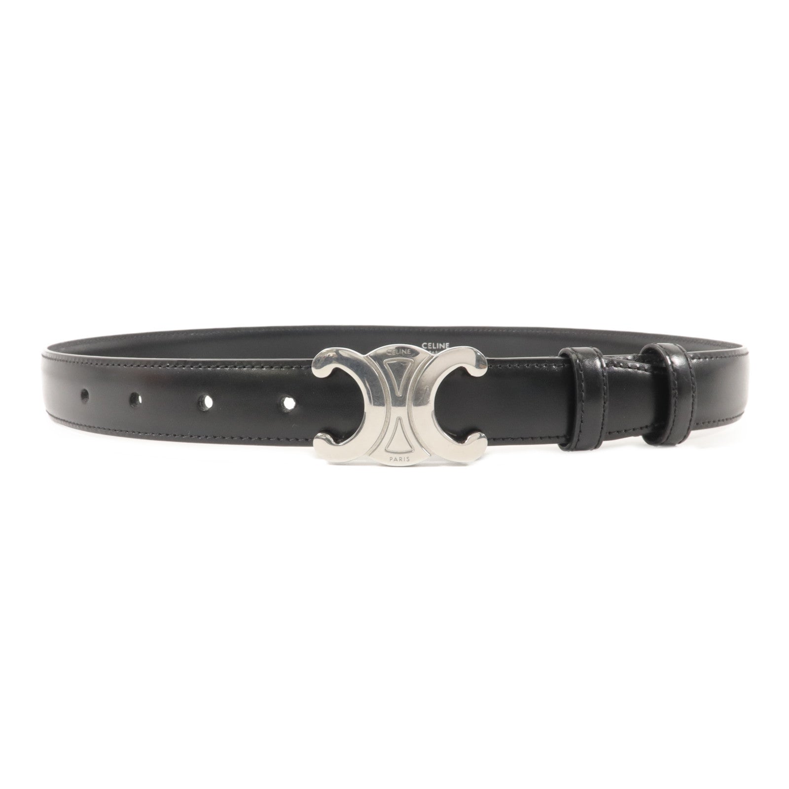 CELINE 牛皮皮革Triomphe Belt 75cm皮帶