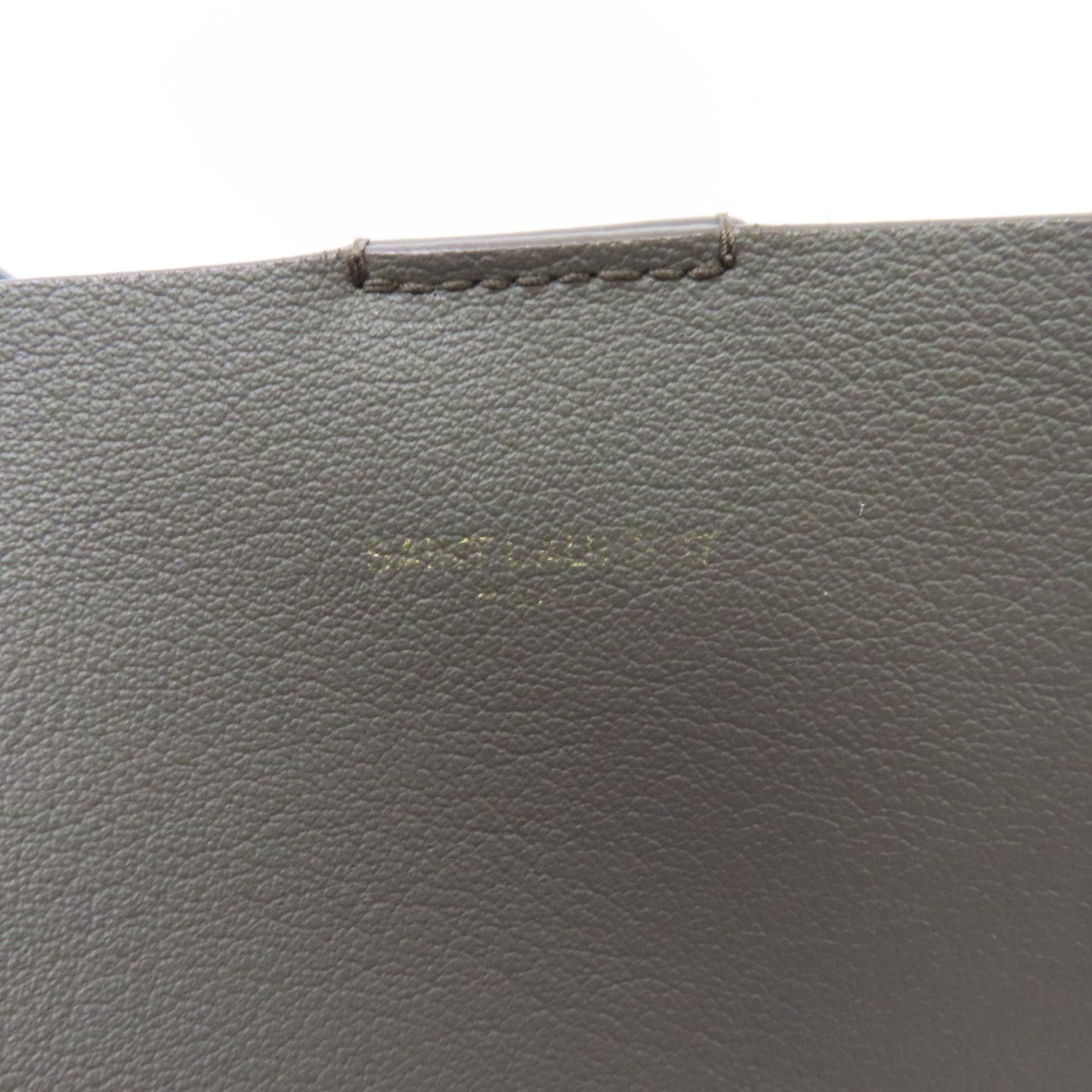 SAINT LAURENT 牛皮皮革Tote Bag金扣手挽袋灰色