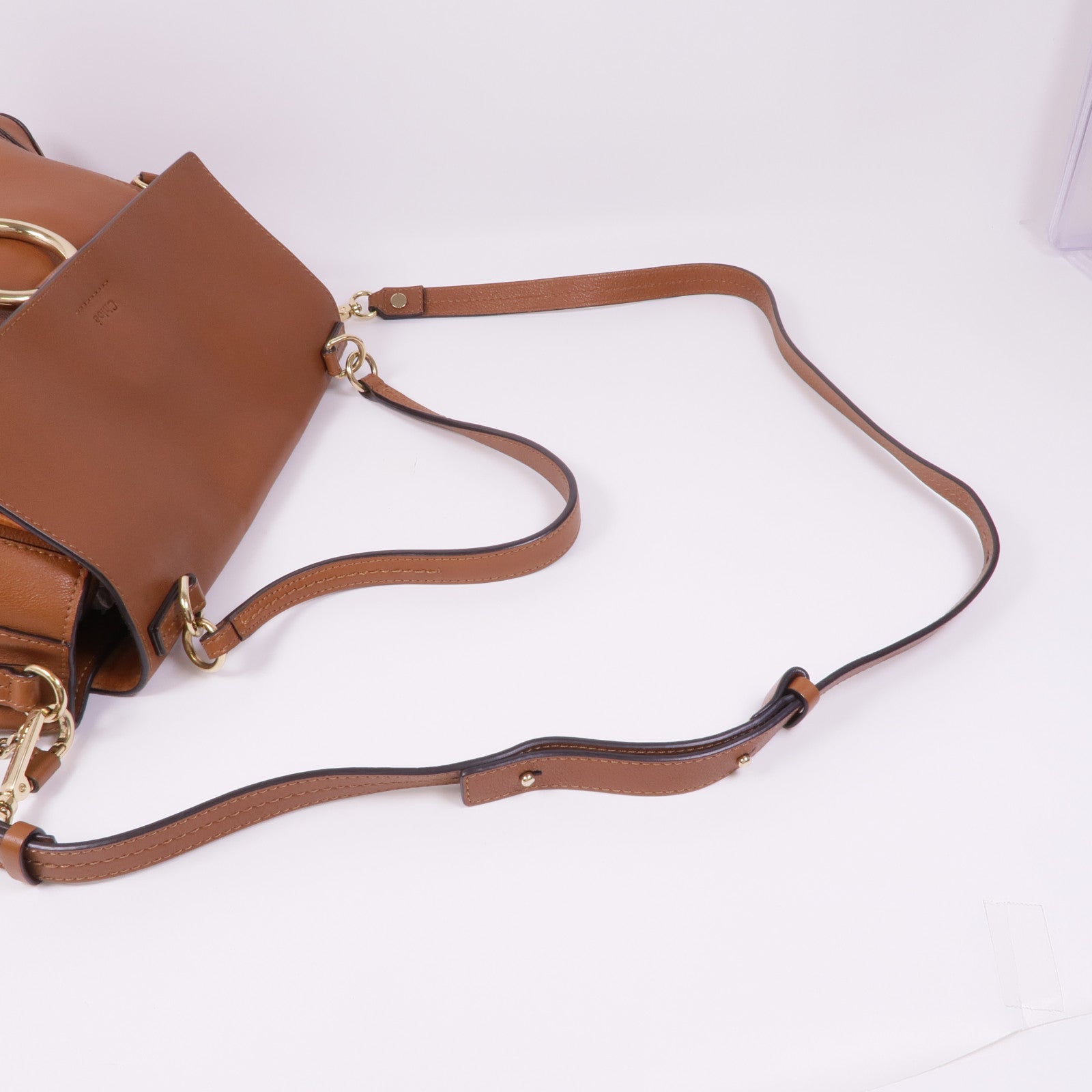 Chloe 牛皮皮革Faye金扣手挽肩背兩用袋