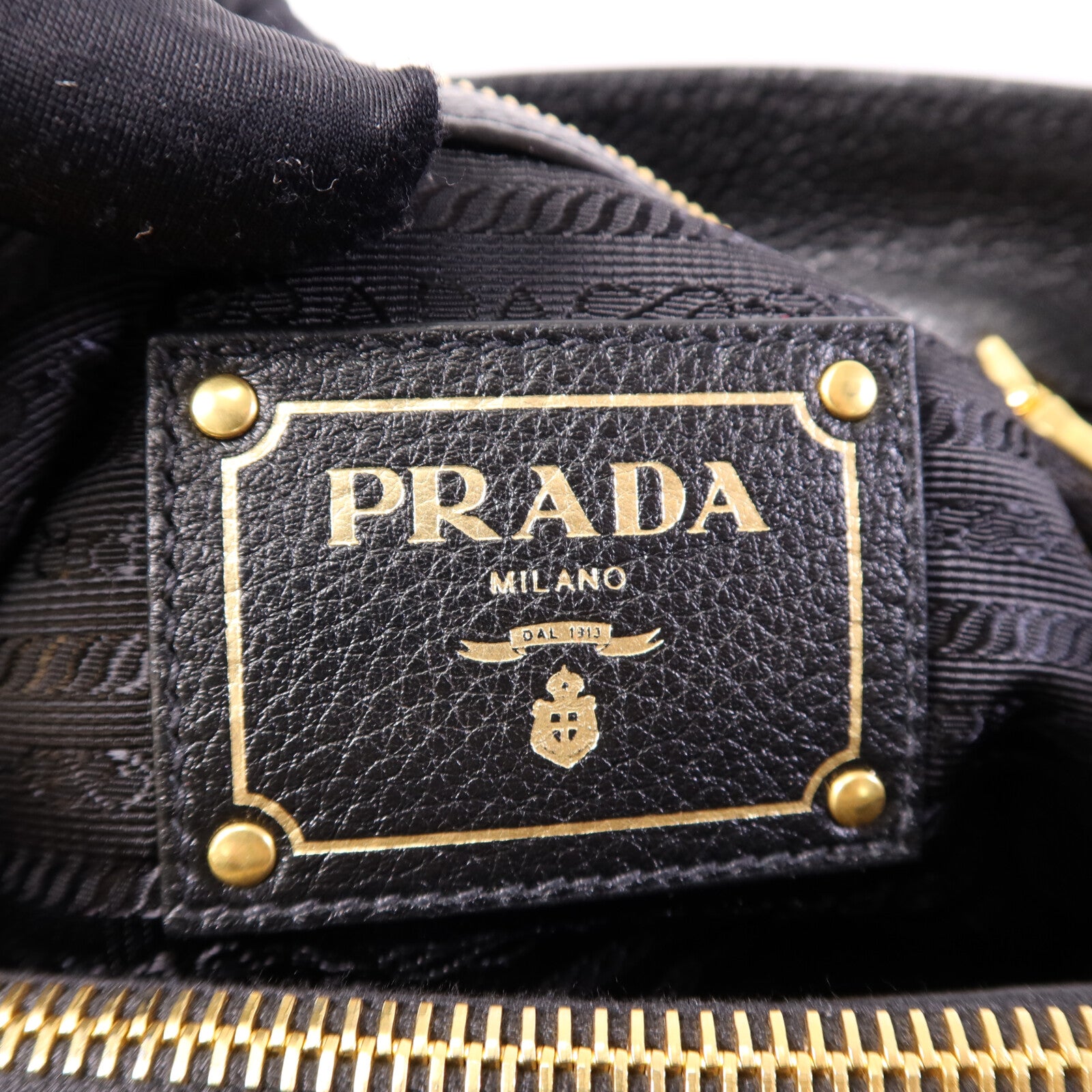 PRADA 牛皮皮革2 Way Shoulder Bag金扣手挽肩背兩用袋