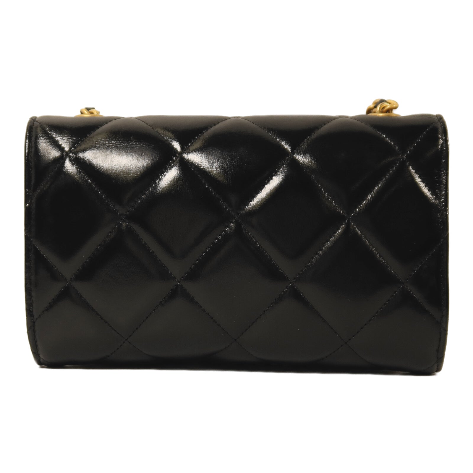 CHANEL 牛皮皮革WOC Wallet On Chain金扣鏈帶肩背袋