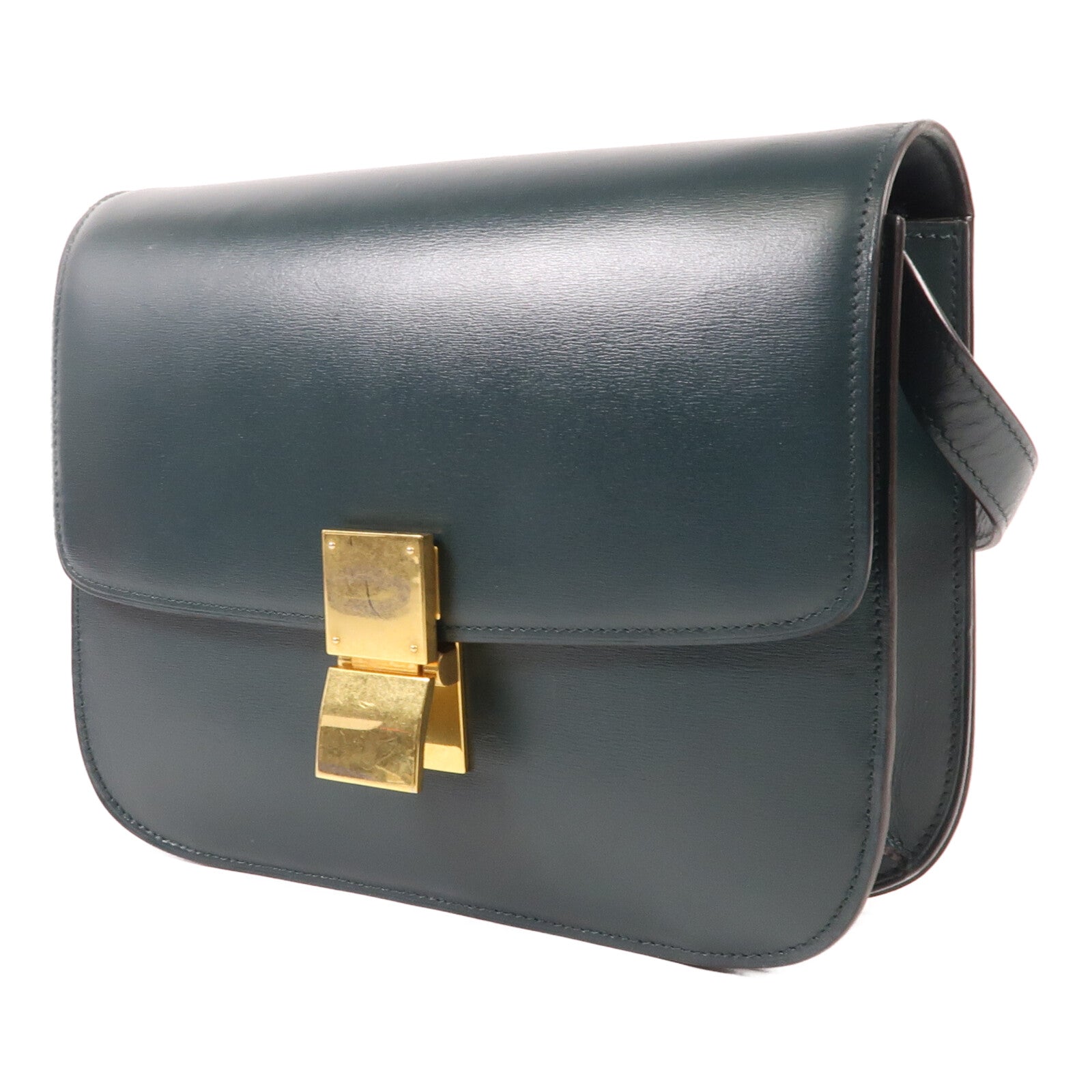 CELINE 牛皮皮革Classic Box金扣肩背袋