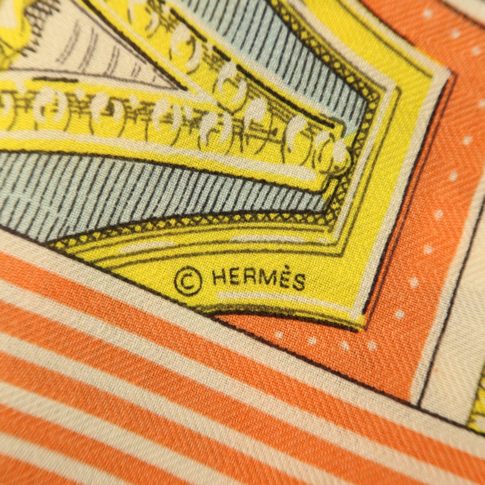 HERMES 羊絨/絲質Scarf 140x140絲巾
