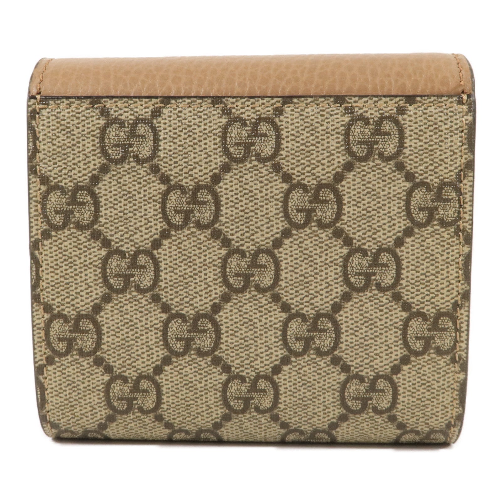 GUCCI 塗層帆布/牛皮皮革GG Marmont Medium Wallet錢包