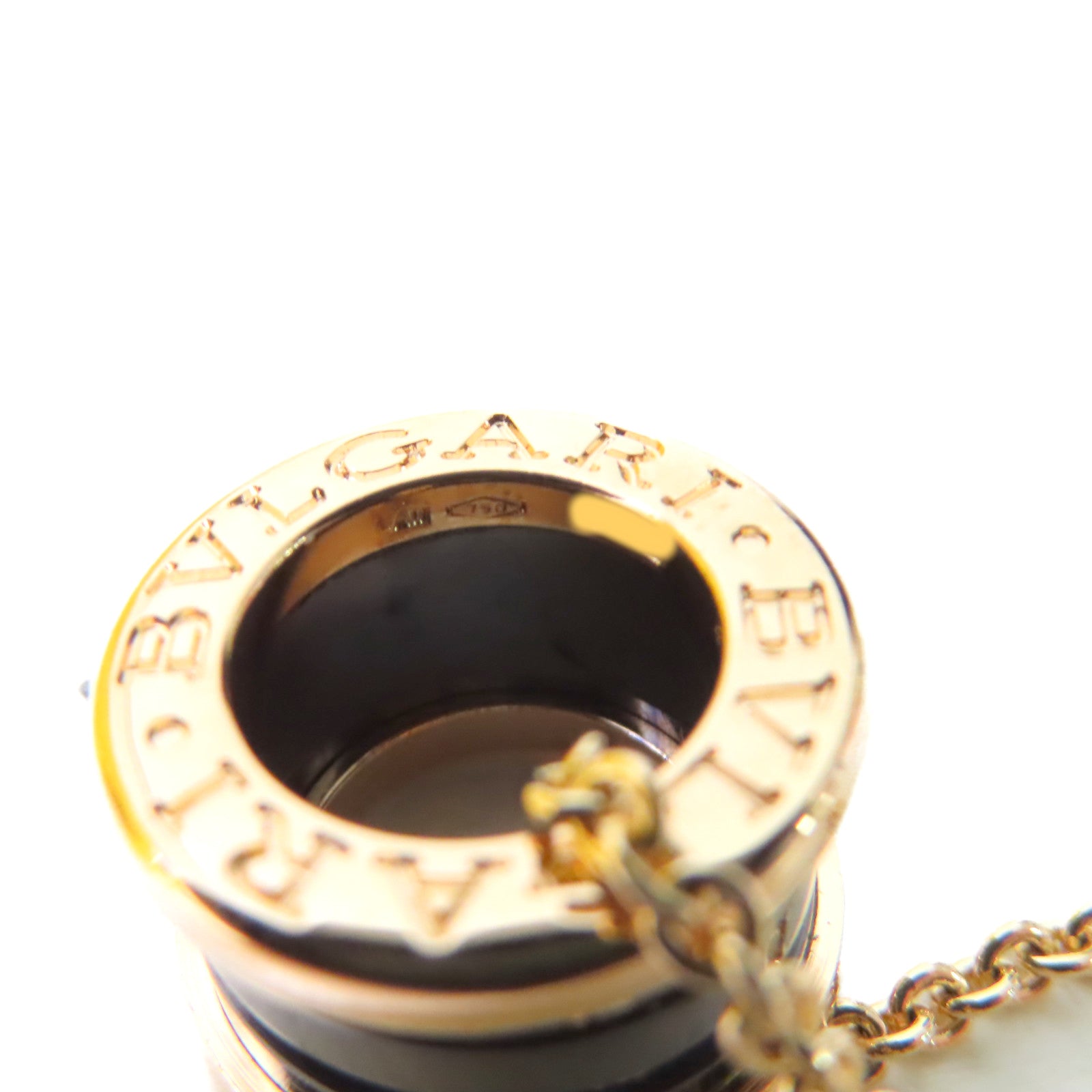 BVLGARI 18K玫瑰金/陶瓷B-Zero 1 Necklace金扣項鍊