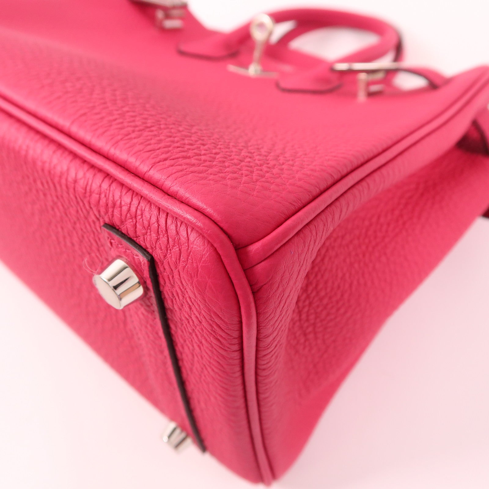 HERMES Togo皮革Birkin 25銀扣手挽袋Rose Mexico