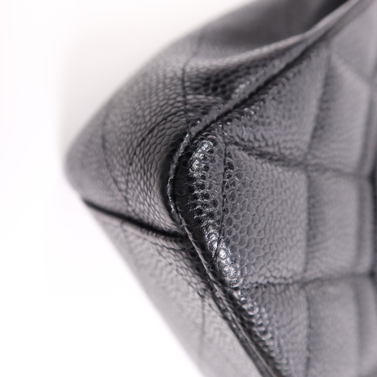 CHANEL 牛皮皮革Maxi Classic銀扣鏈帶肩背袋