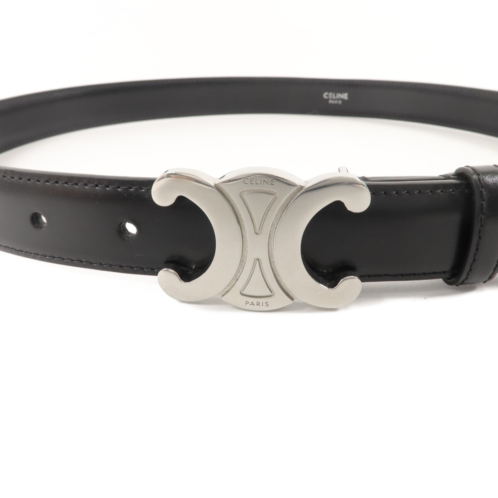 CELINE 牛皮皮革Triomphe Belt 75cm皮帶