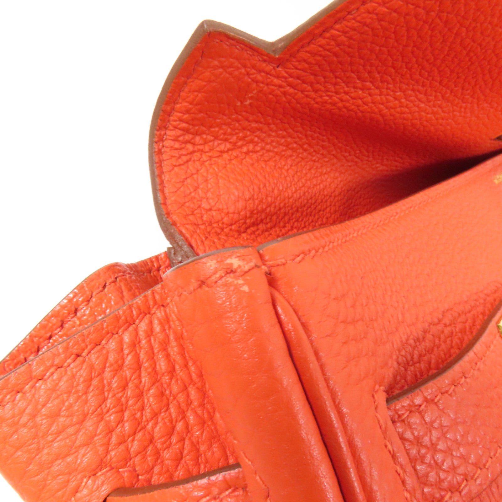 HERMES Togo皮革Kelly 35金扣手挽肩背兩用袋Capucine