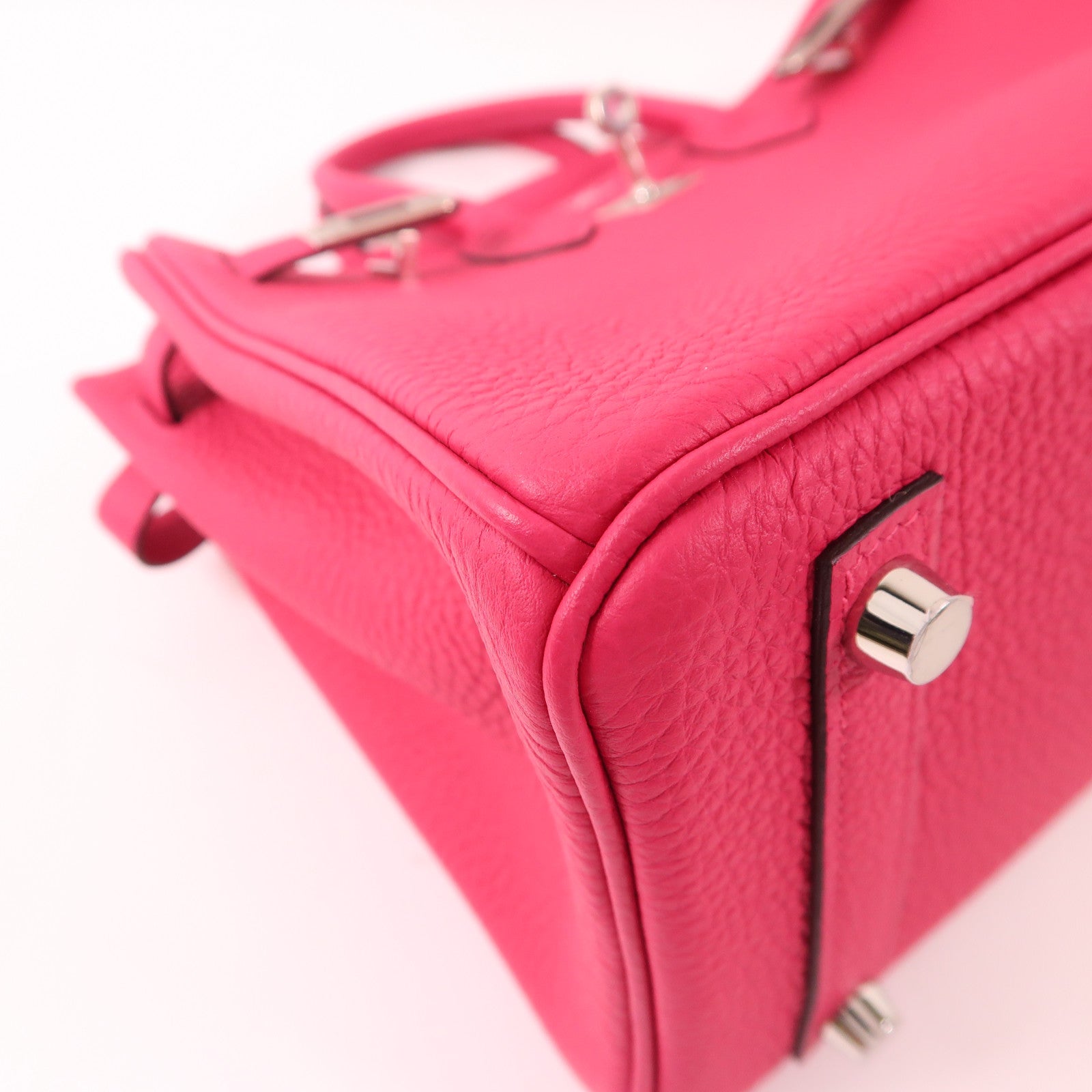 HERMES Togo皮革Birkin 25銀扣手挽袋Rose Mexico