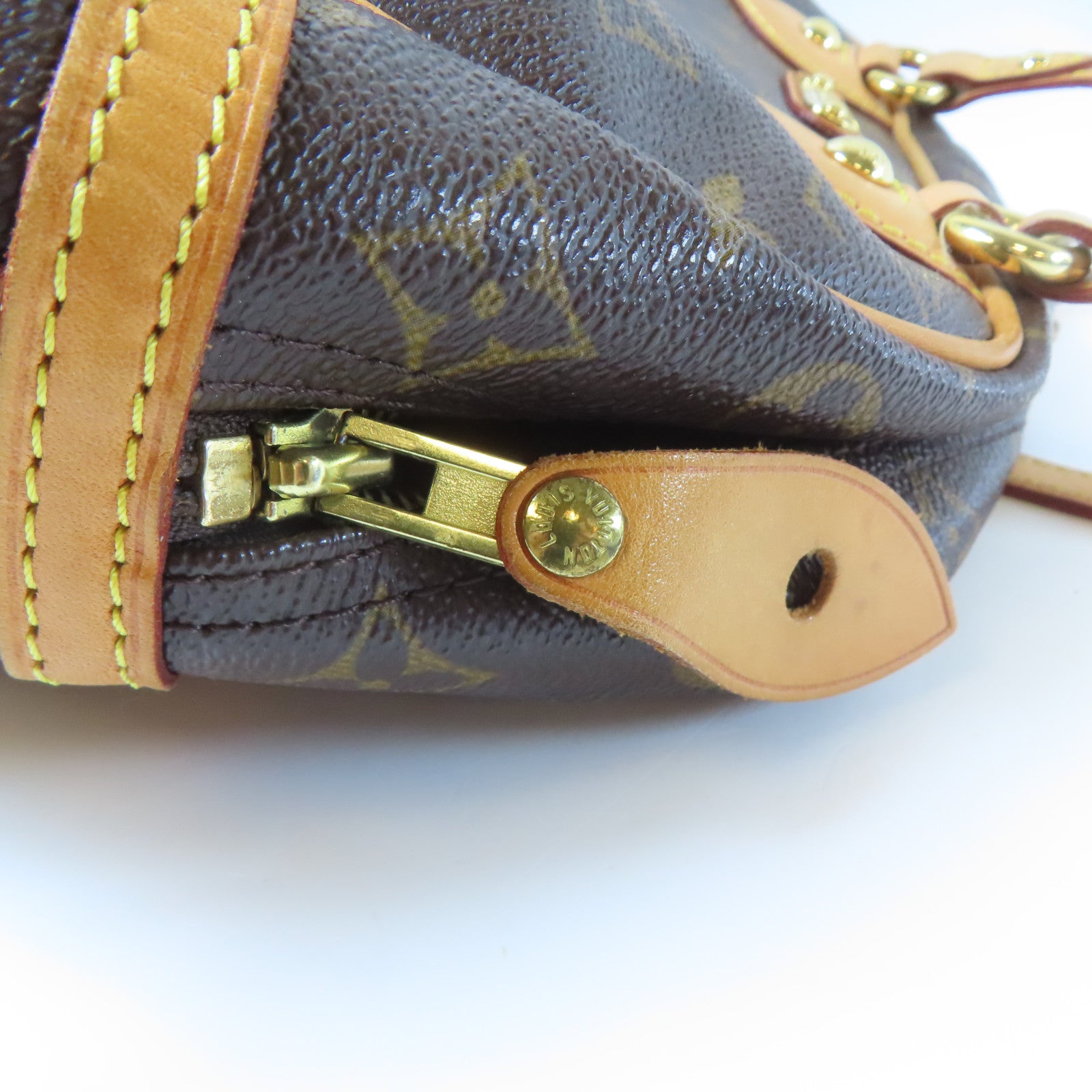 LOUIS VUITTON Monogram Montorgueil PM金扣肩背袋啡色