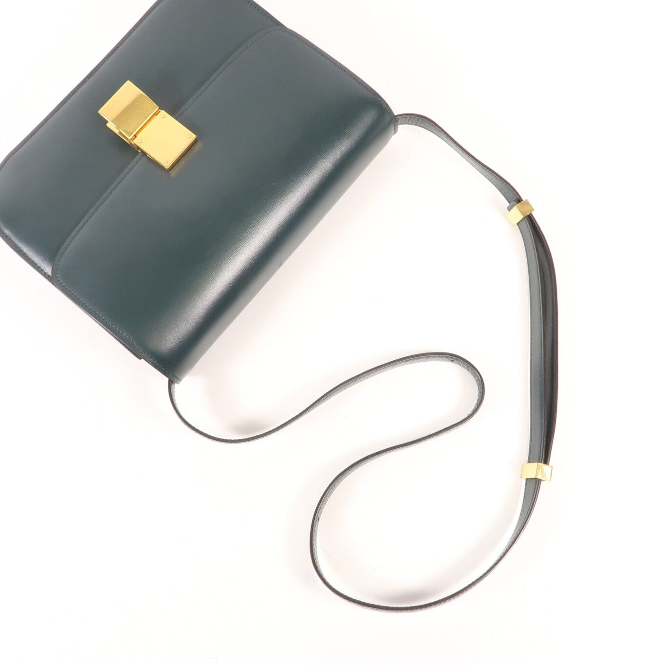 CELINE 牛皮皮革Classic Box金扣肩背袋