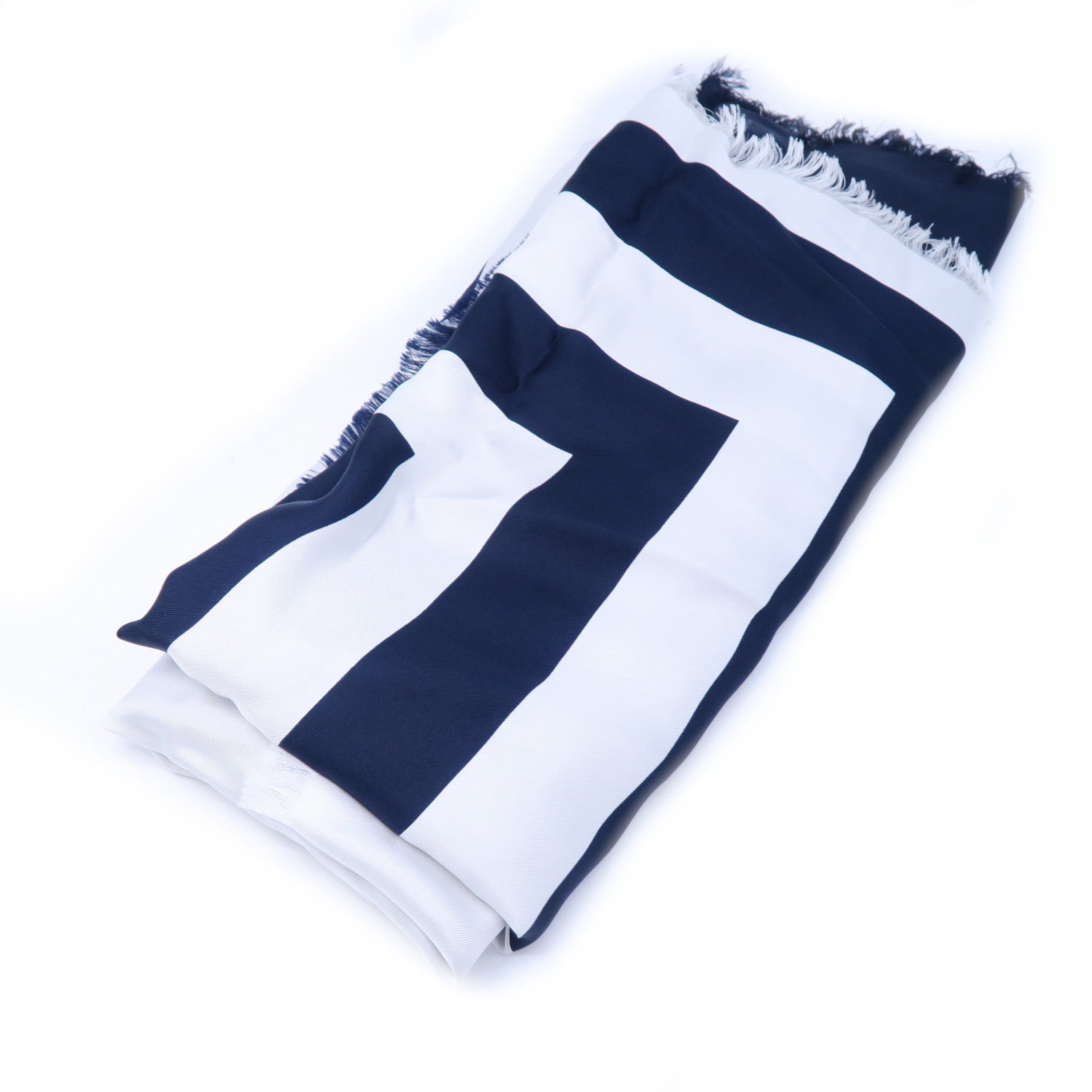 CHANEL 【激減優惠】絲質Scarf絲巾深藍色/白色/紅色