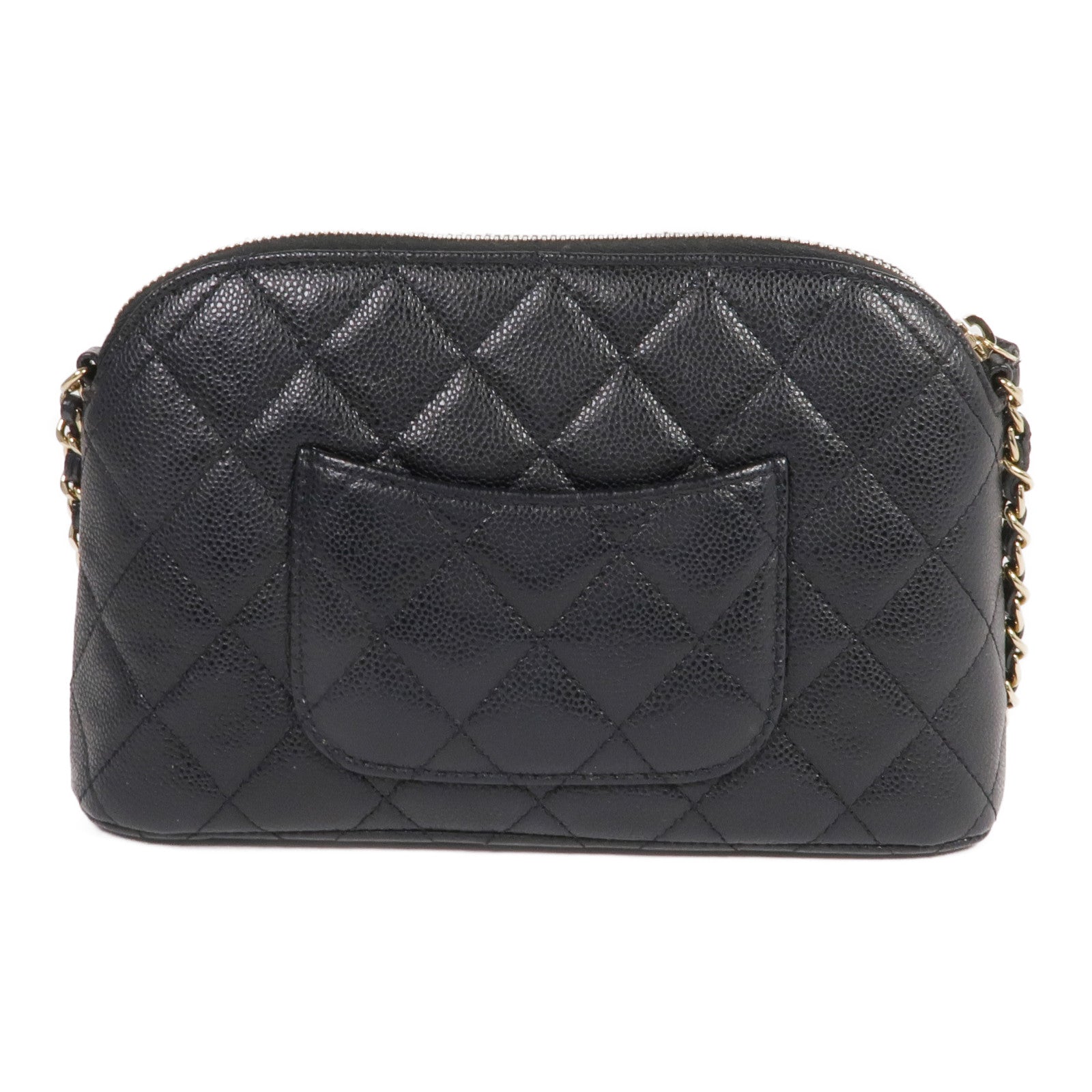 CHANEL 牛皮皮革Chain Shoulder Bag金扣鏈帶肩背袋