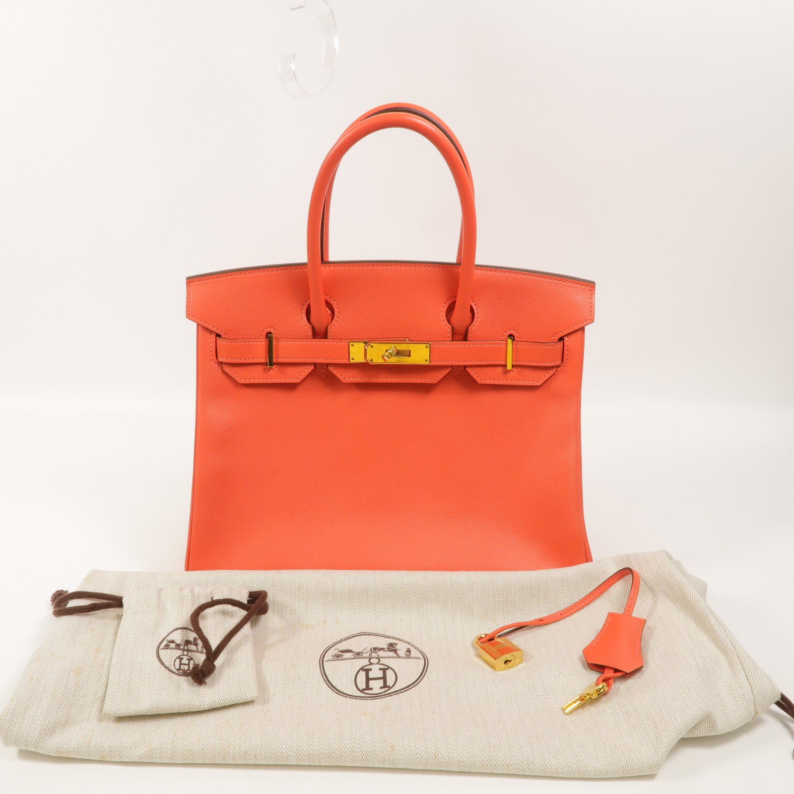 HERMES Epsom皮革Birkin 30手挽袋Rose Jaipur