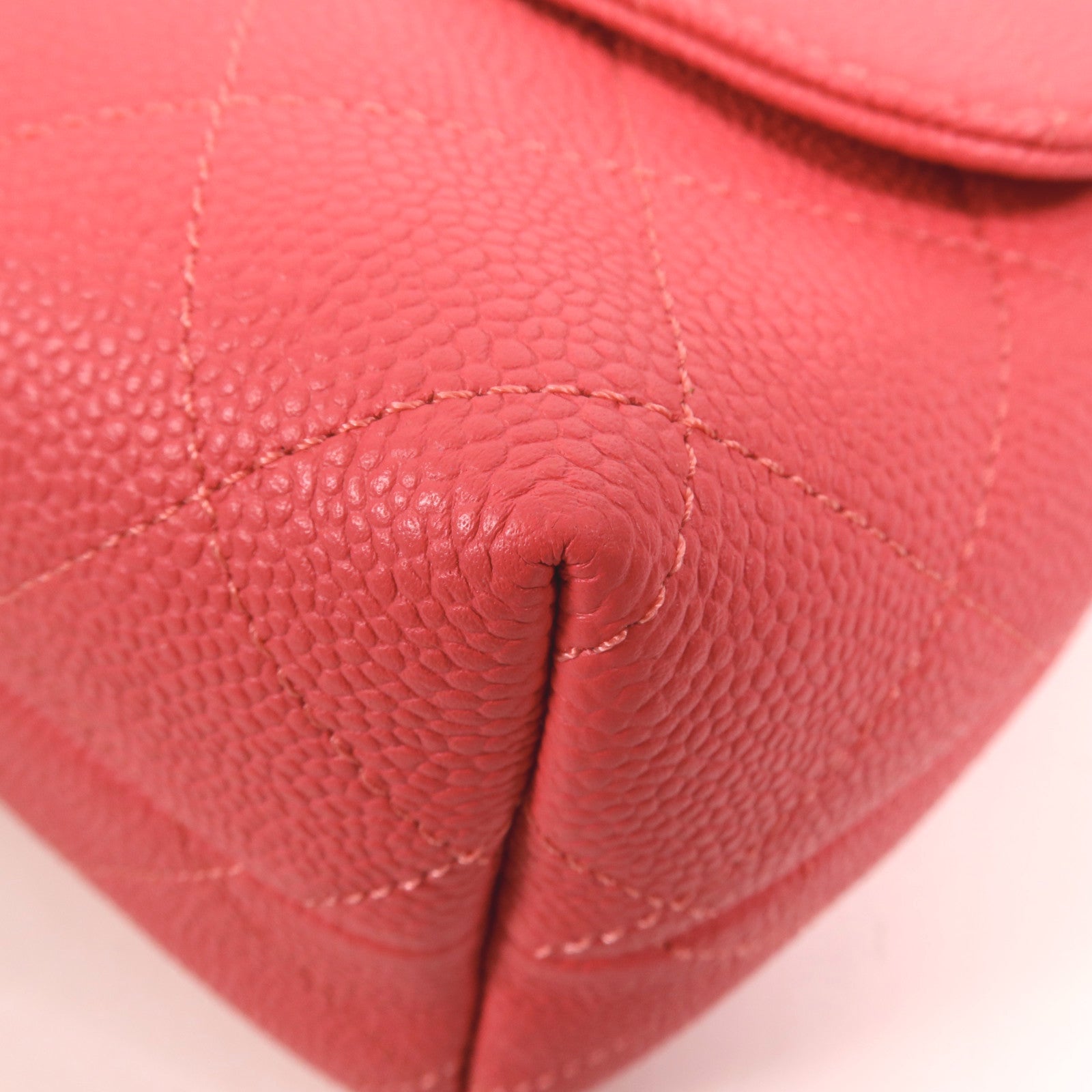 CHANEL 牛皮皮革Chain Shoulder金扣手挽肩背兩用袋