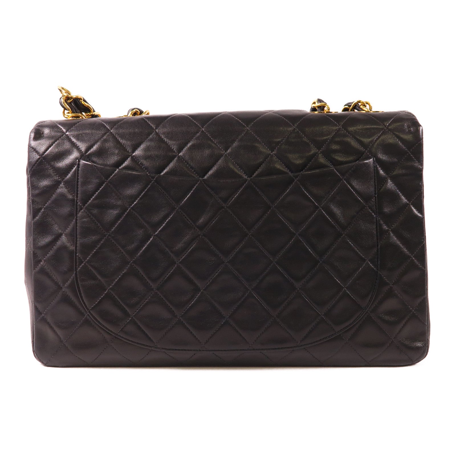 CHANEL 羊皮皮革Vintage Chain Shoulder金扣鏈帶肩背袋