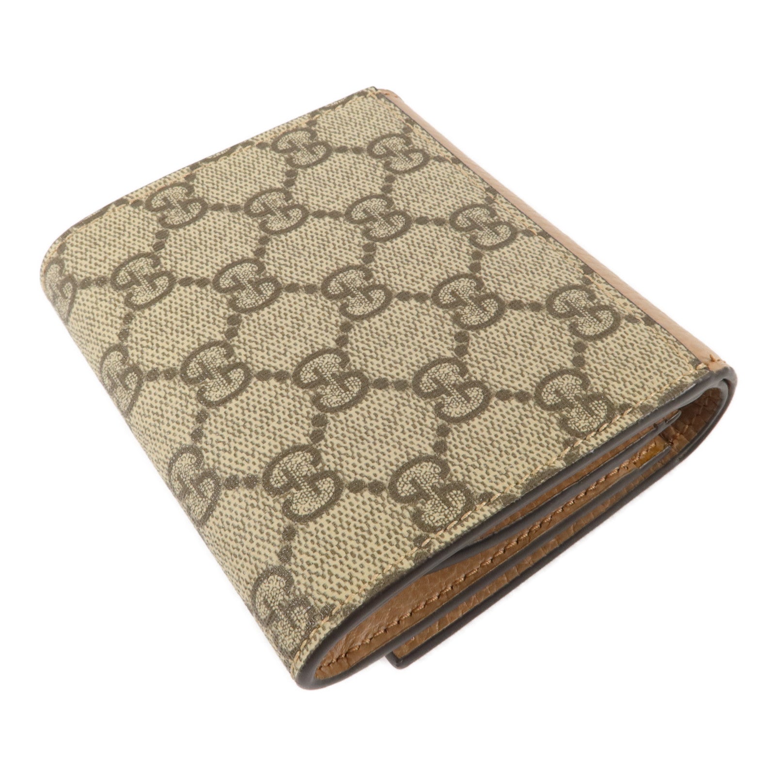 GUCCI 塗層帆布/牛皮皮革GG Marmont Medium Wallet錢包