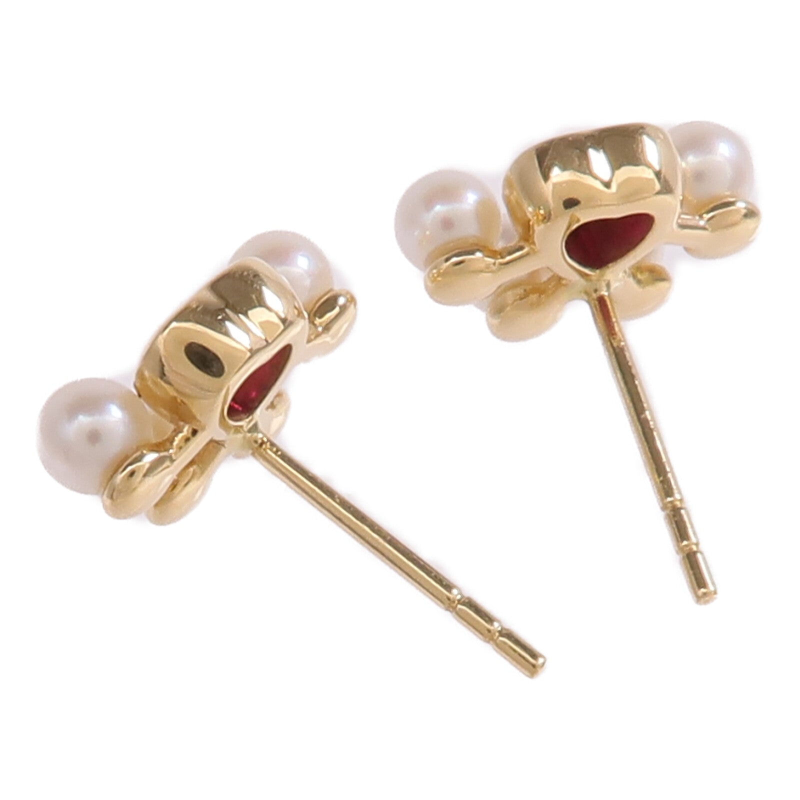 JEWELRY 18K黃金Ruby Pearl Earrings紅寶石/珍珠耳環