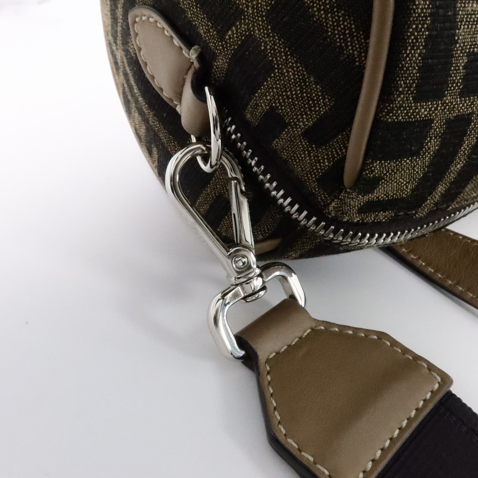FENDI 帆布Zucca Small Boston手挽肩背兩用袋