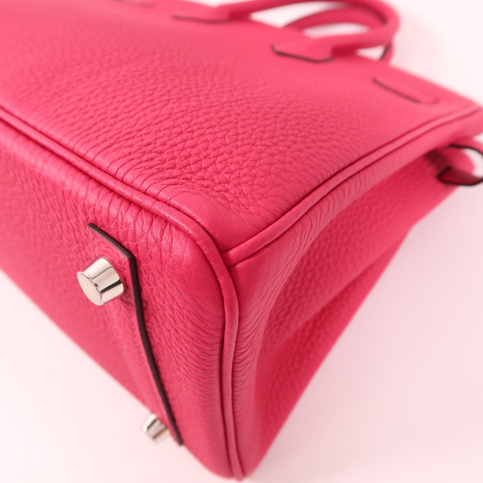 HERMES Togo皮革Birkin 25銀扣手挽袋Rose Mexico
