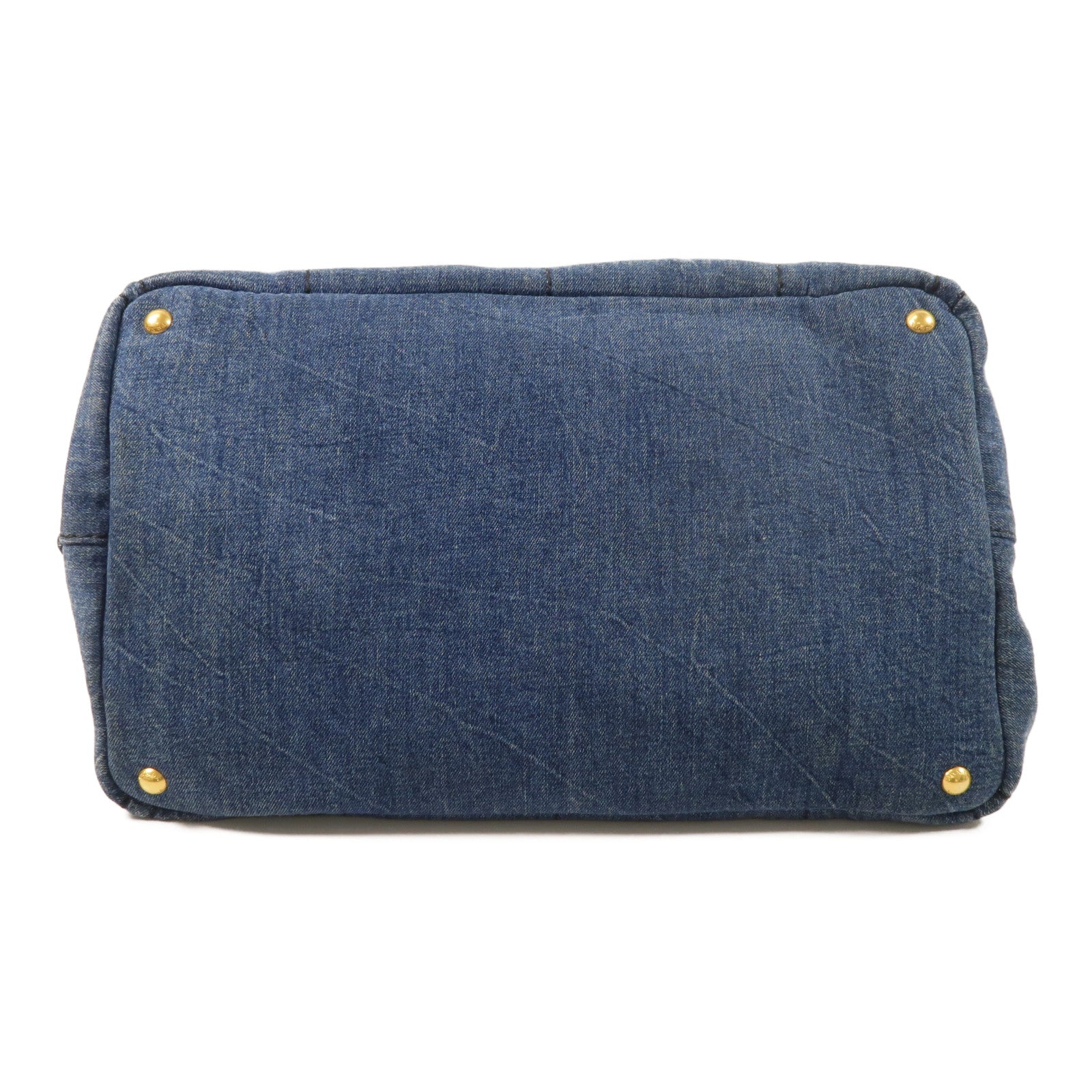 PRADA 牛仔布Canapa Large Tote金扣手挽袋