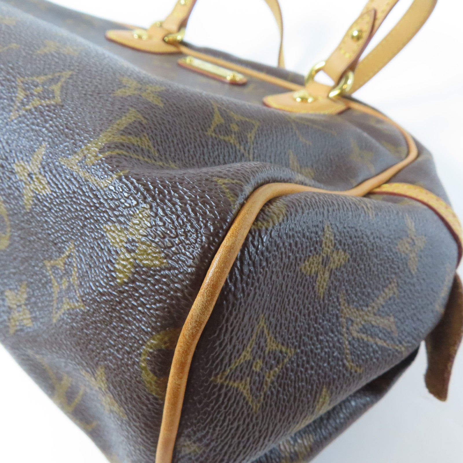 LOUIS VUITTON Monogram Montorgueil PM金扣肩背袋啡色