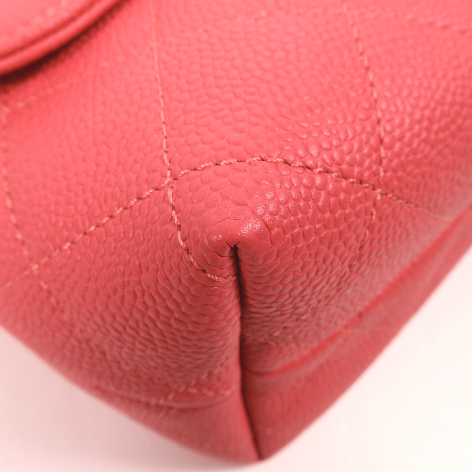 CHANEL 牛皮皮革Chain Shoulder金扣手挽肩背兩用袋