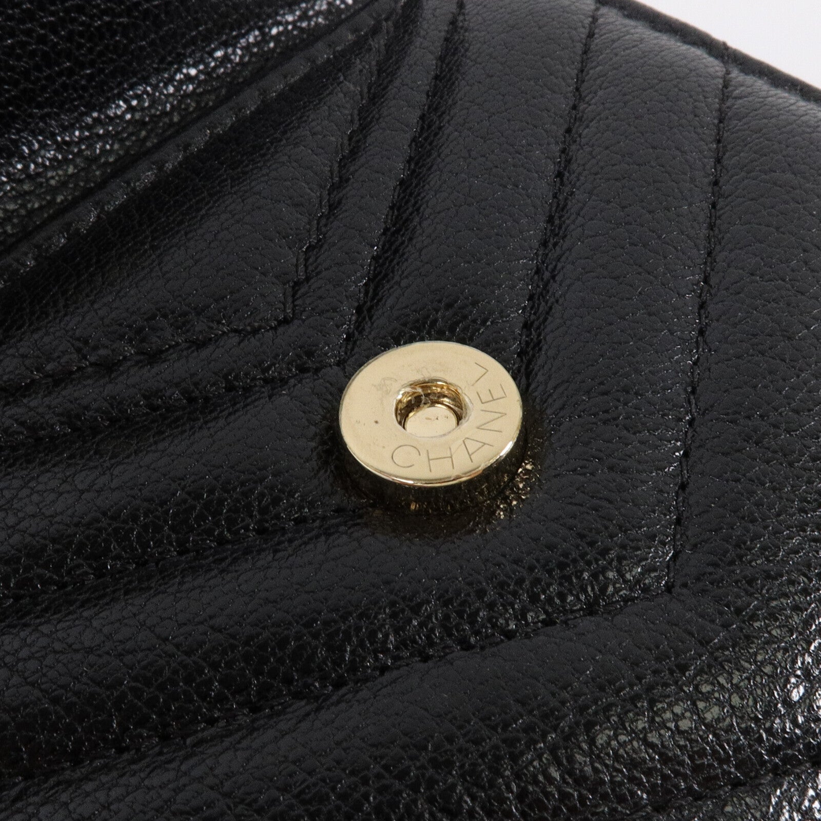 CHANEL 牛皮皮革Small Flap Wallet金扣錢包