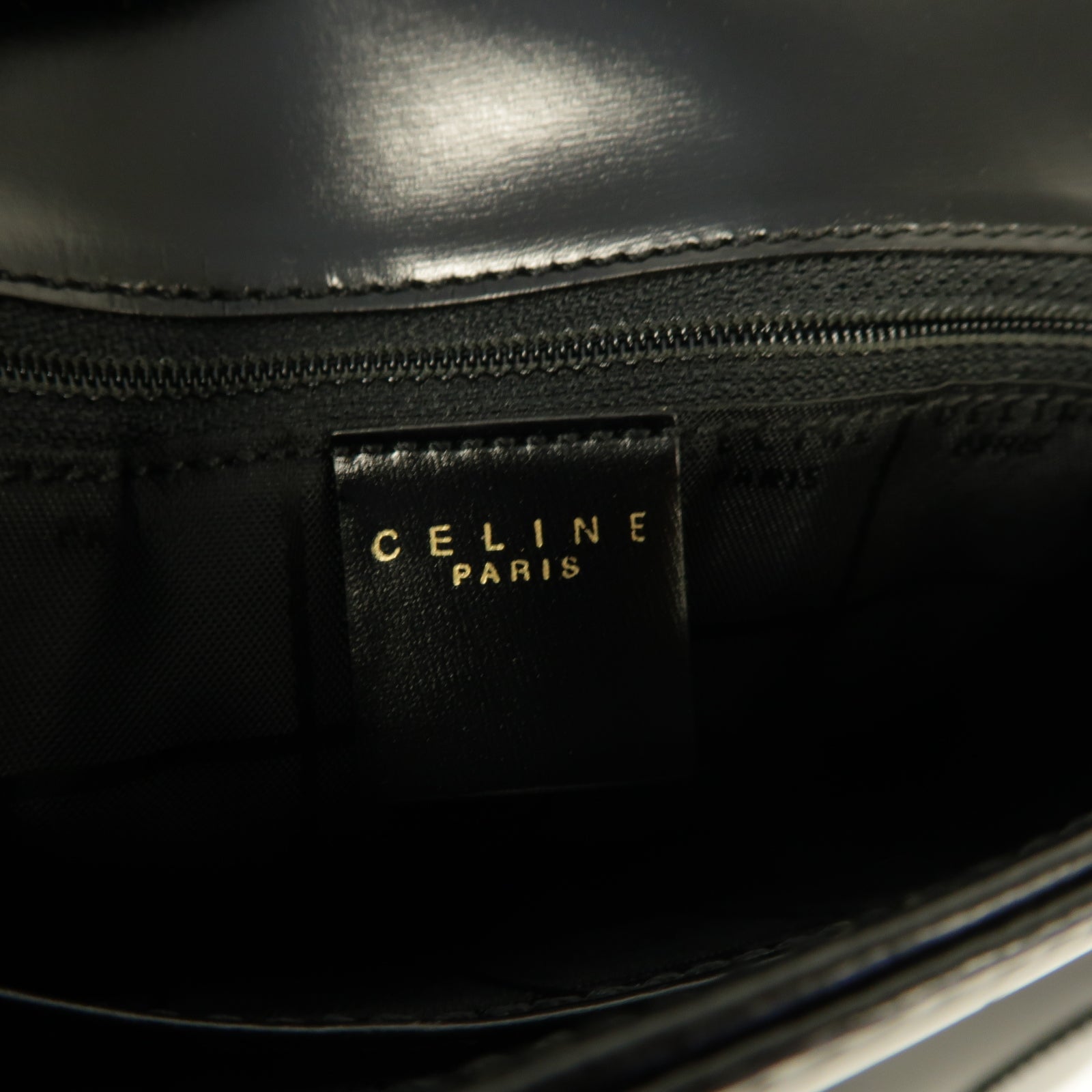 CELINE 【激減優惠】牛皮皮革Shoulder Bag金扣肩背袋黑色