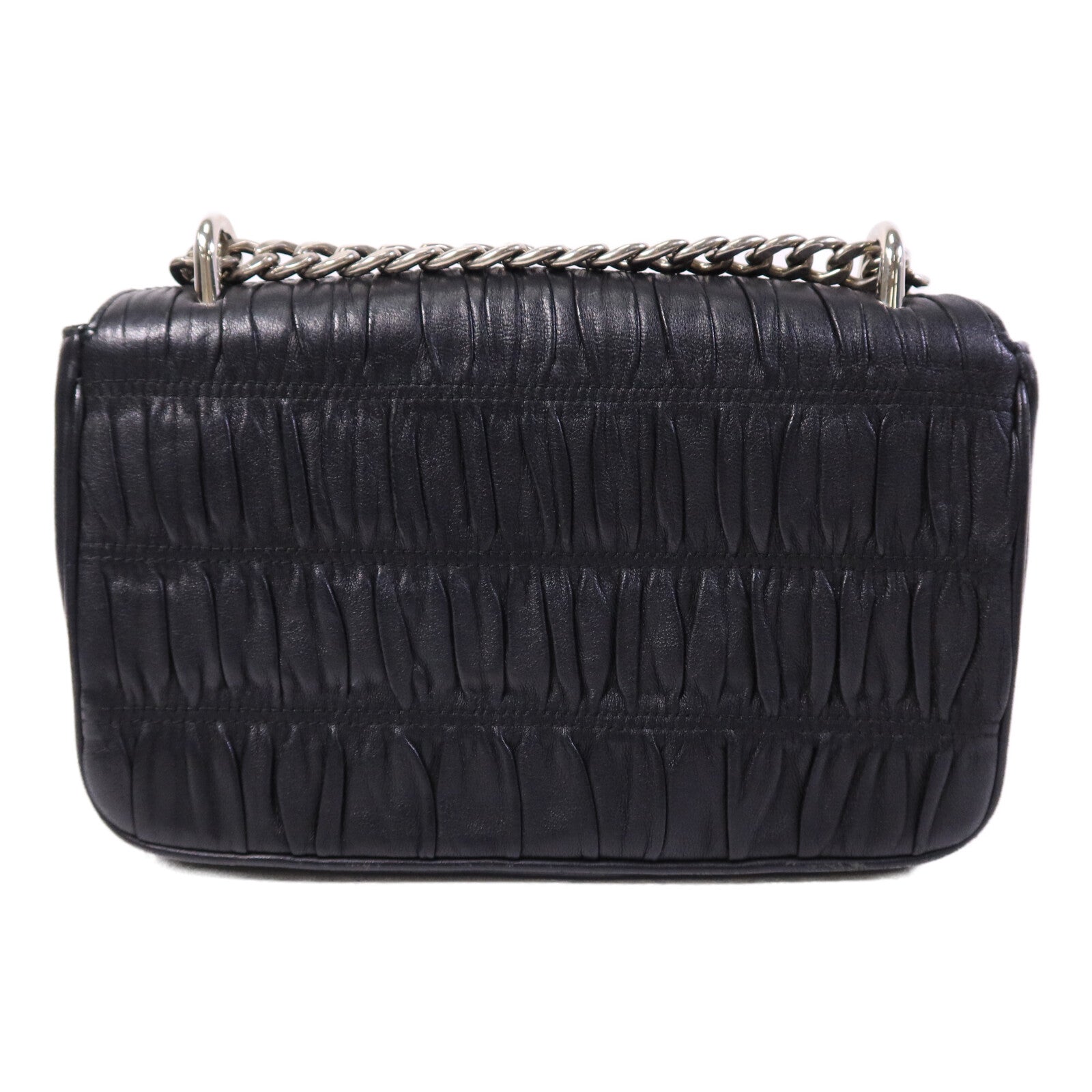 PRADA 羊皮皮革Shoulder Bag鏈帶肩背袋