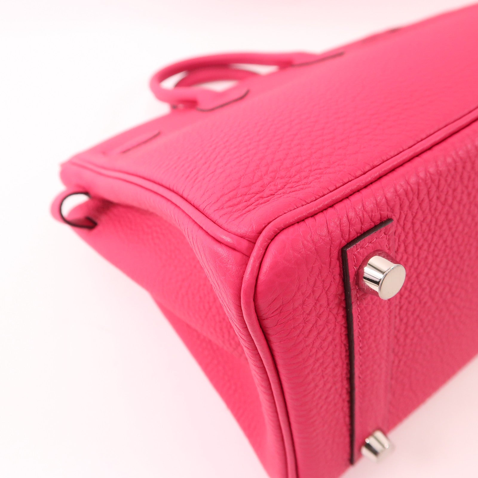HERMES Togo皮革Birkin 25銀扣手挽袋Rose Mexico