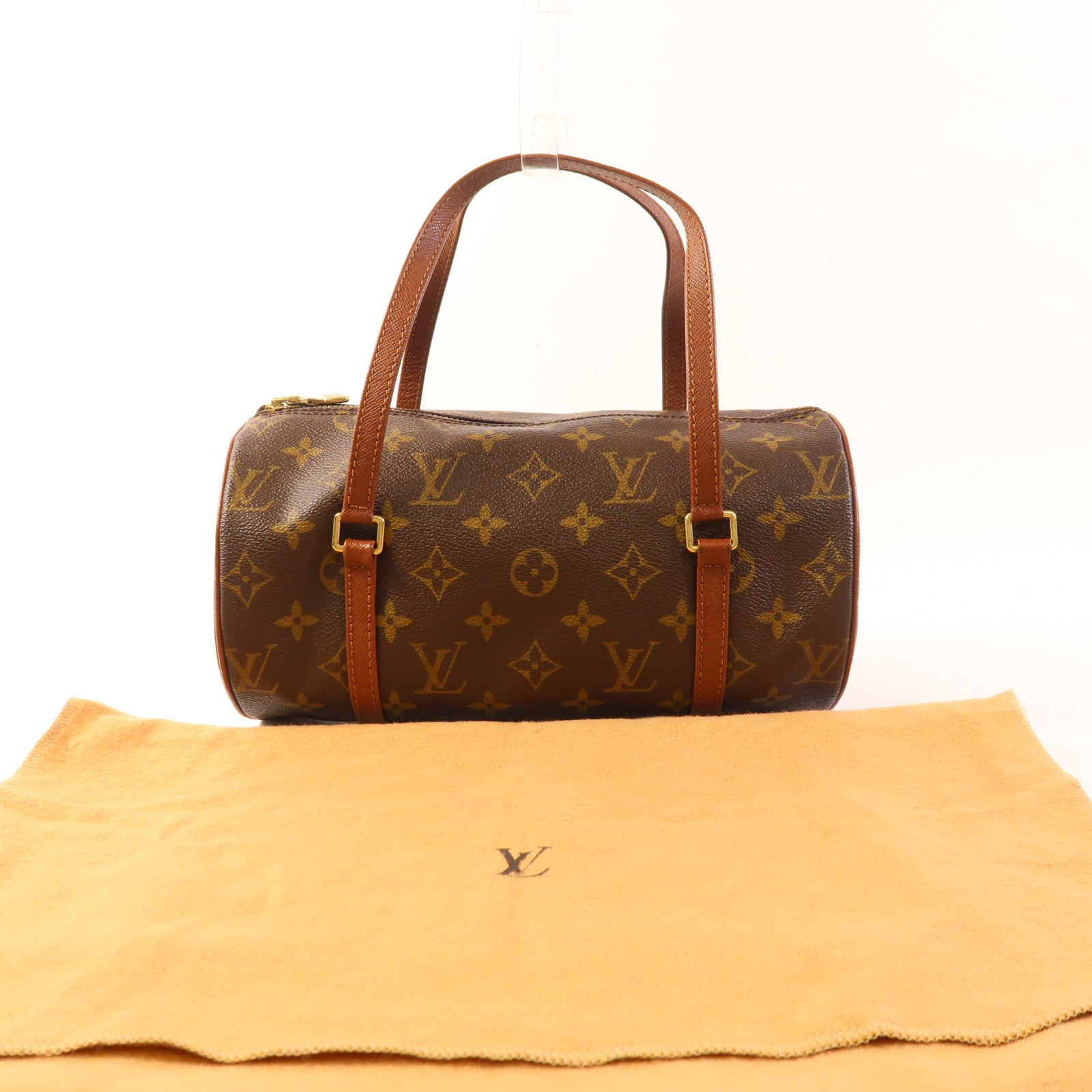 LOUIS VUITTON Monogram Papillon PM金扣手挽袋
