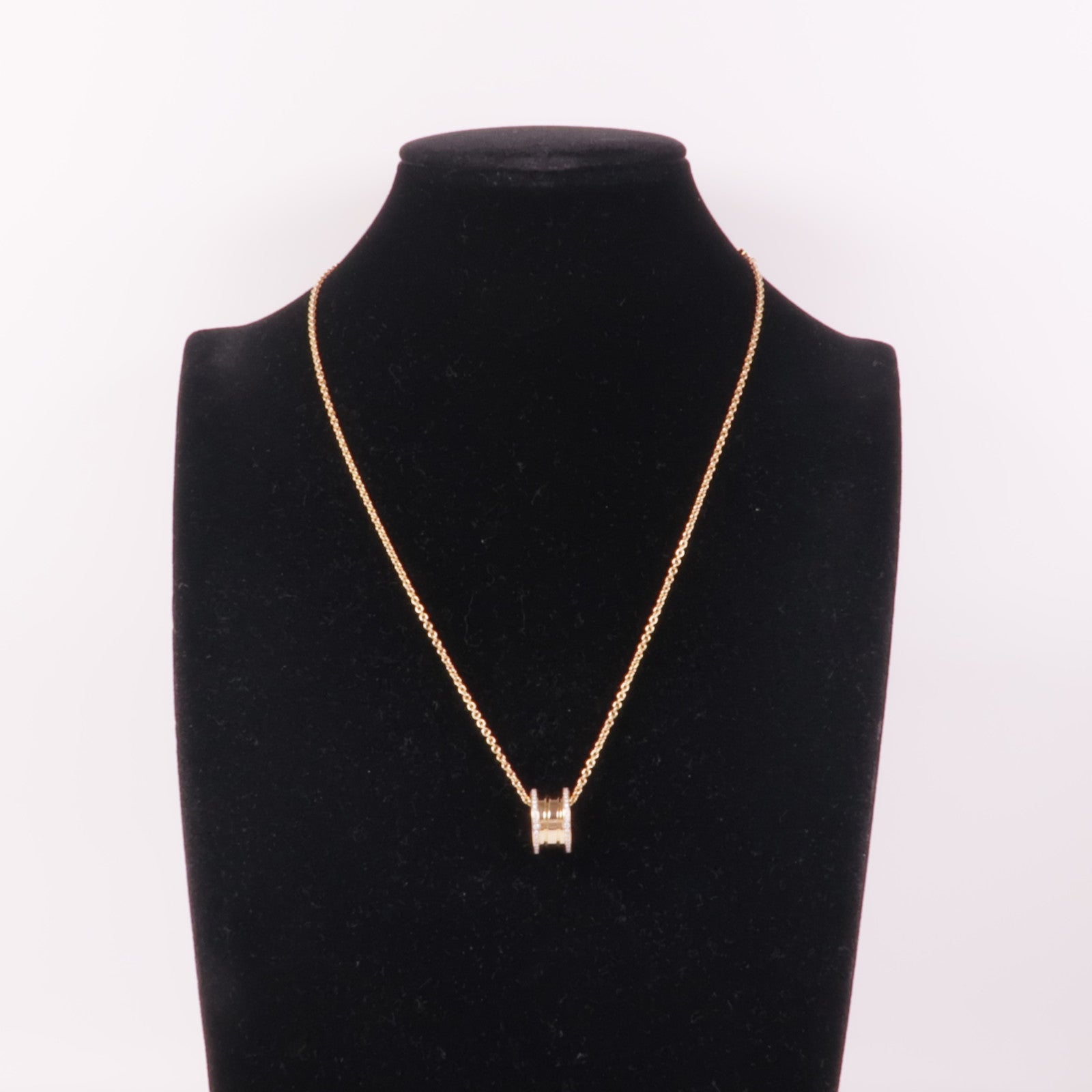 BVLGARI 18K玫瑰金B-Zero 1 Necklace鑽石項鍊