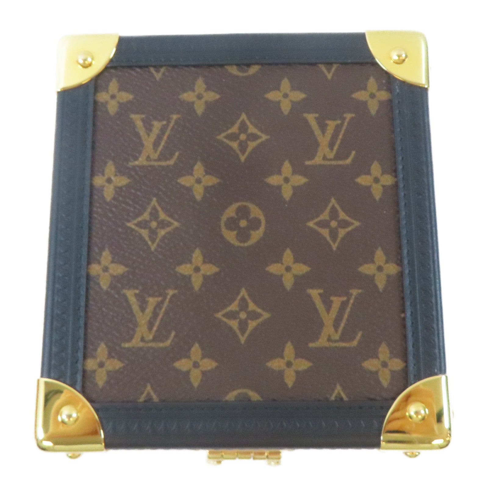 LOUIS VUITTON Monogram Vivienne Music Box Trunk金扣音樂盒棕色/黑色