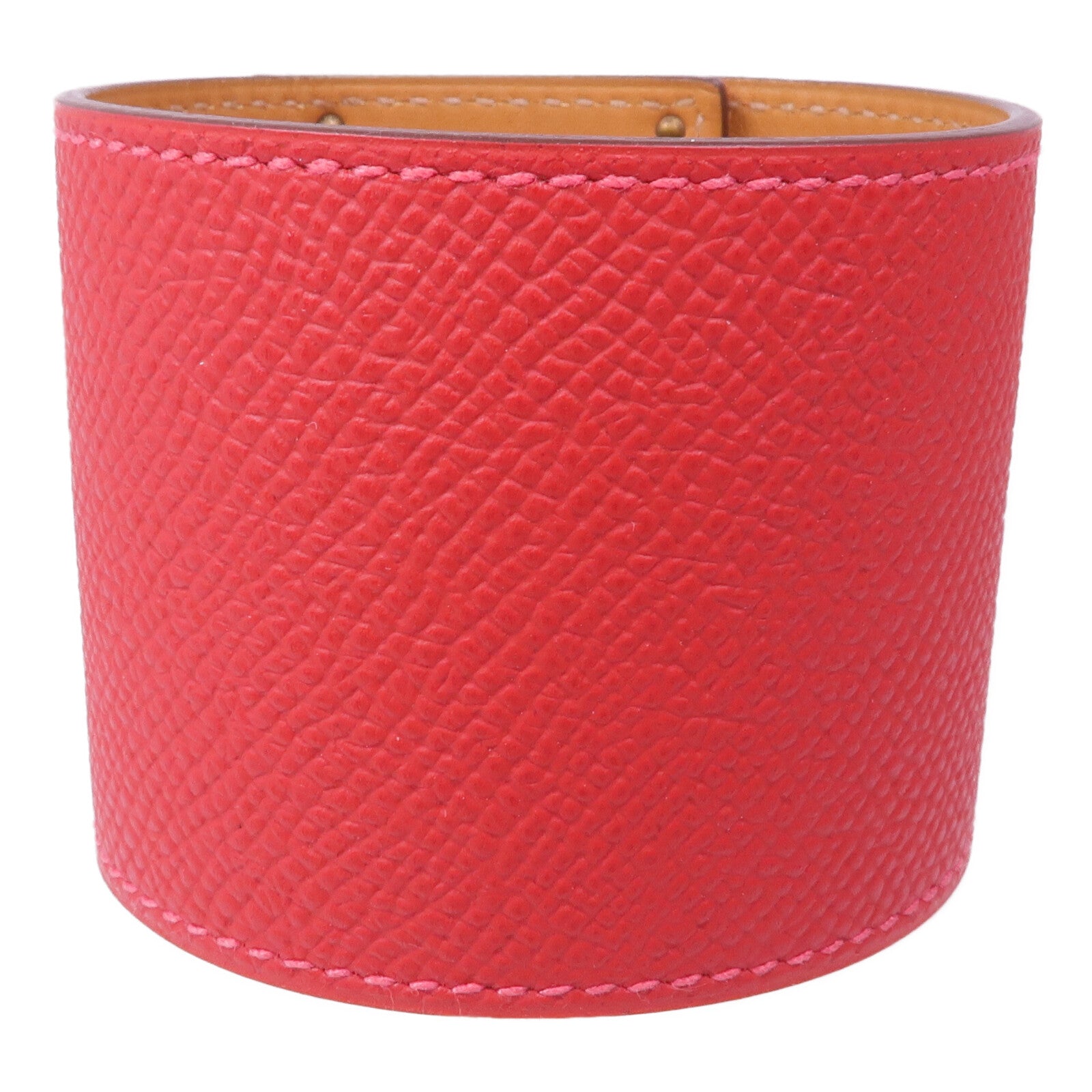 HERMES Epsom皮革Kelly Dog Extreme金扣手帶Rouge Casaque