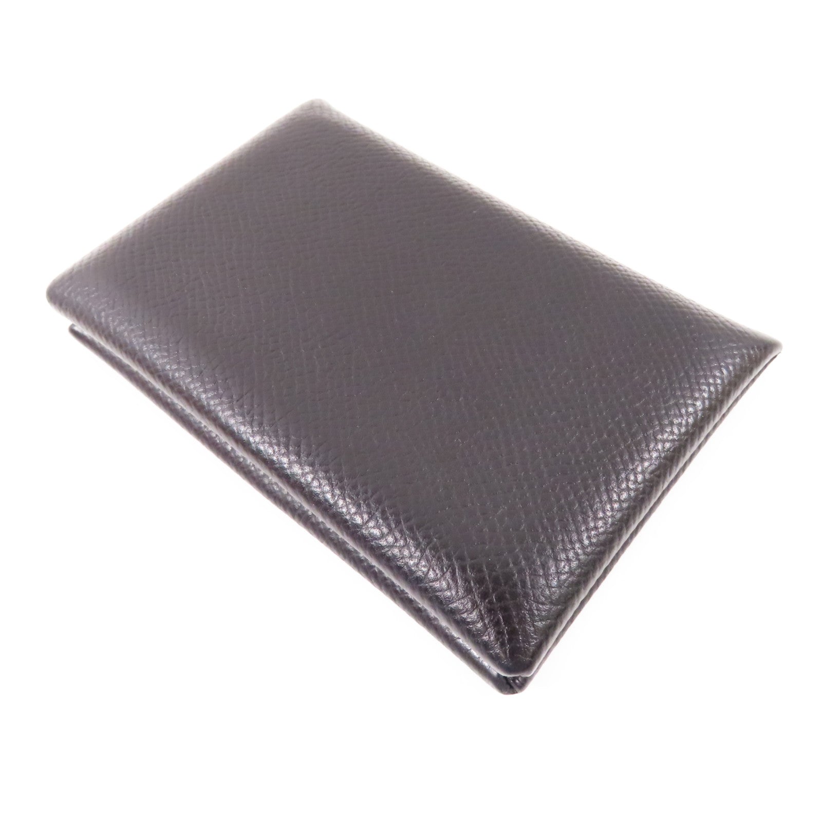 HERMES Epsom皮革Calvi Verso Card Holder卡片套Noir