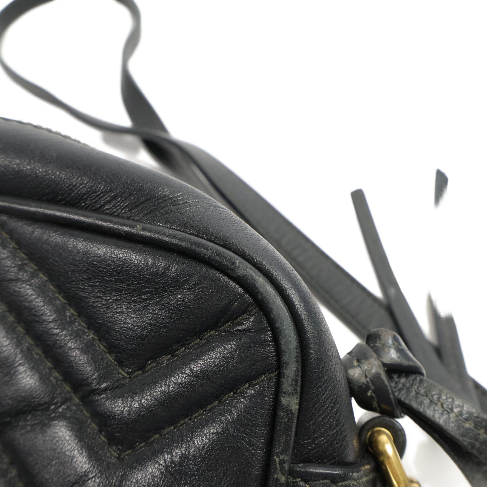 GUCCI 牛皮皮革GG Marmont Mini鏈帶肩背袋