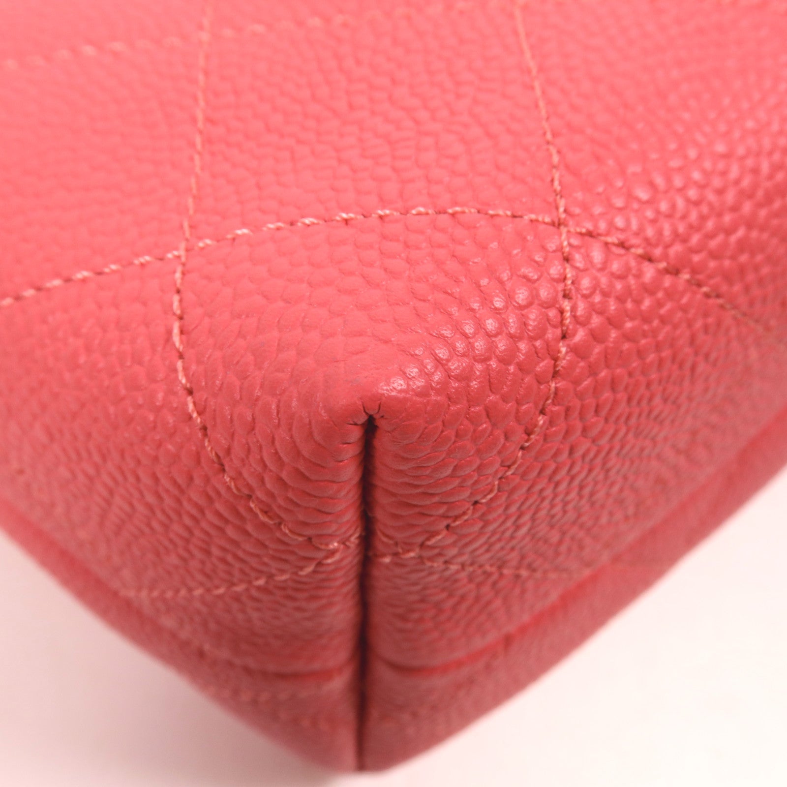 CHANEL 牛皮皮革Chain Shoulder金扣手挽肩背兩用袋