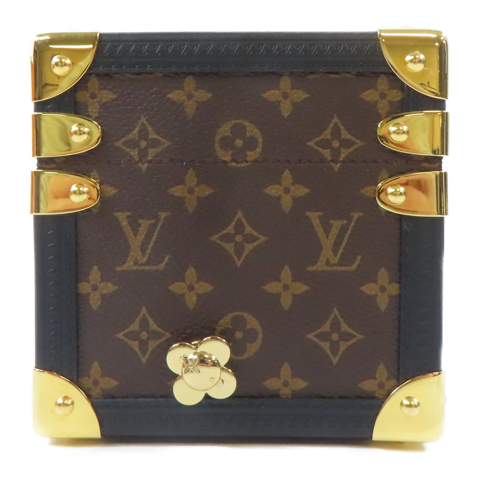 LOUIS VUITTON Monogram Vivienne Music Box Trunk金扣音樂盒棕色/黑色